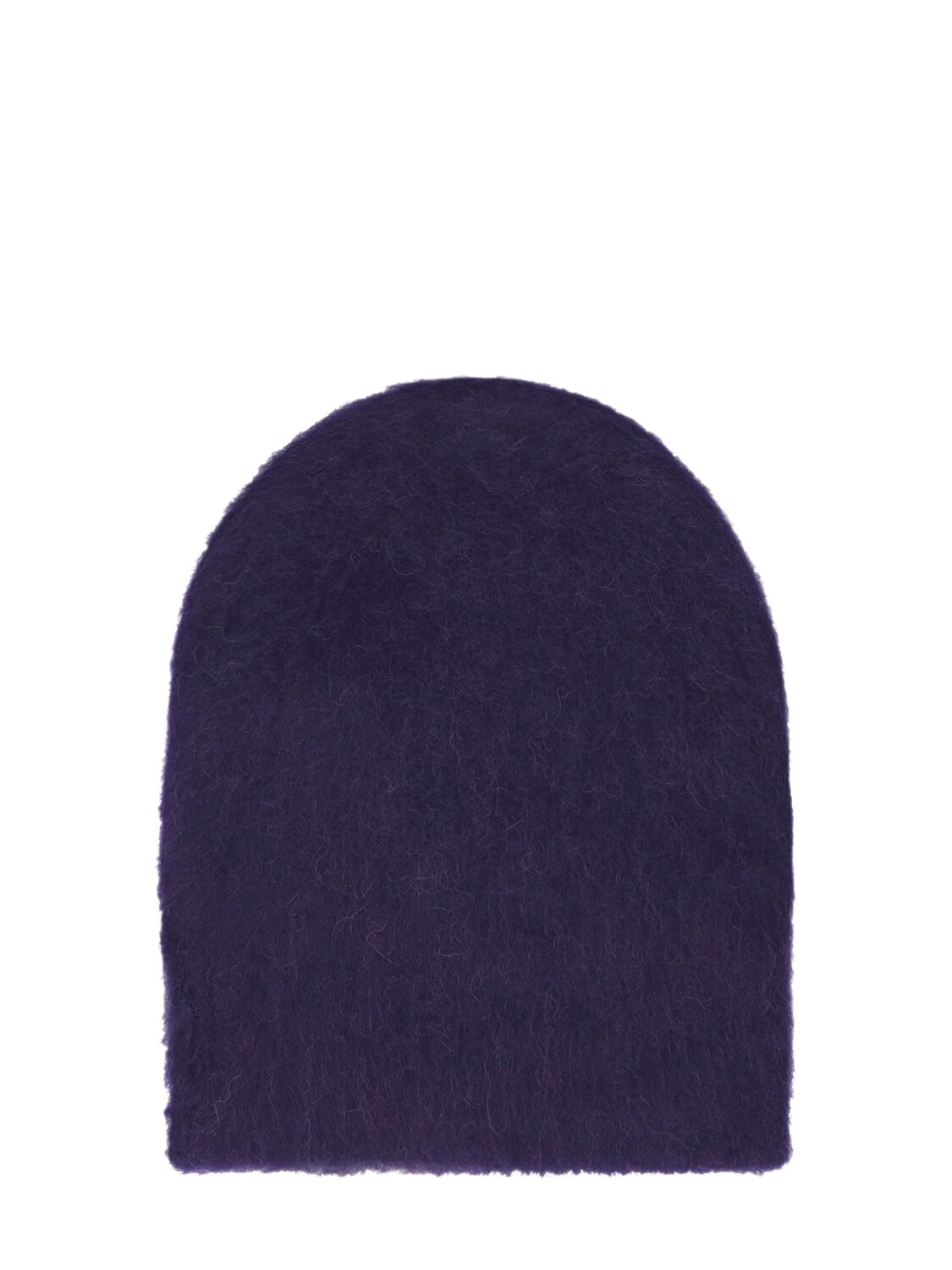 Shop By Far Solid Brushed Alpaca Blend Hat In Navy