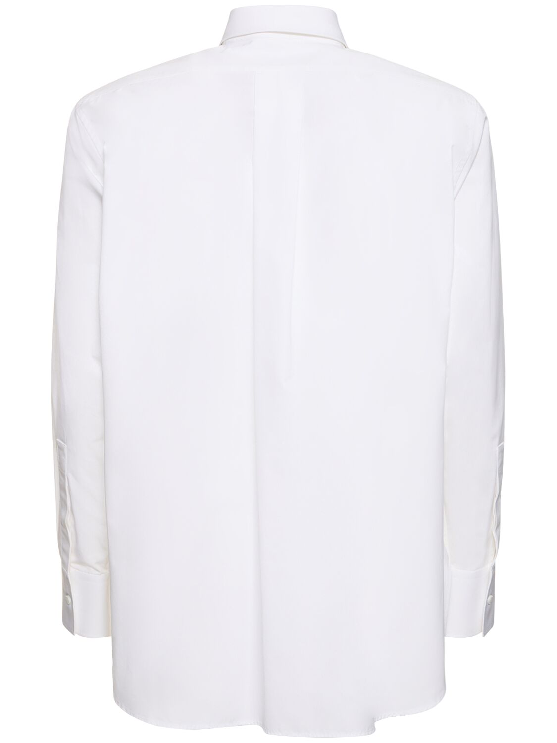 Shop Burberry Logo Cotton Shirt In White