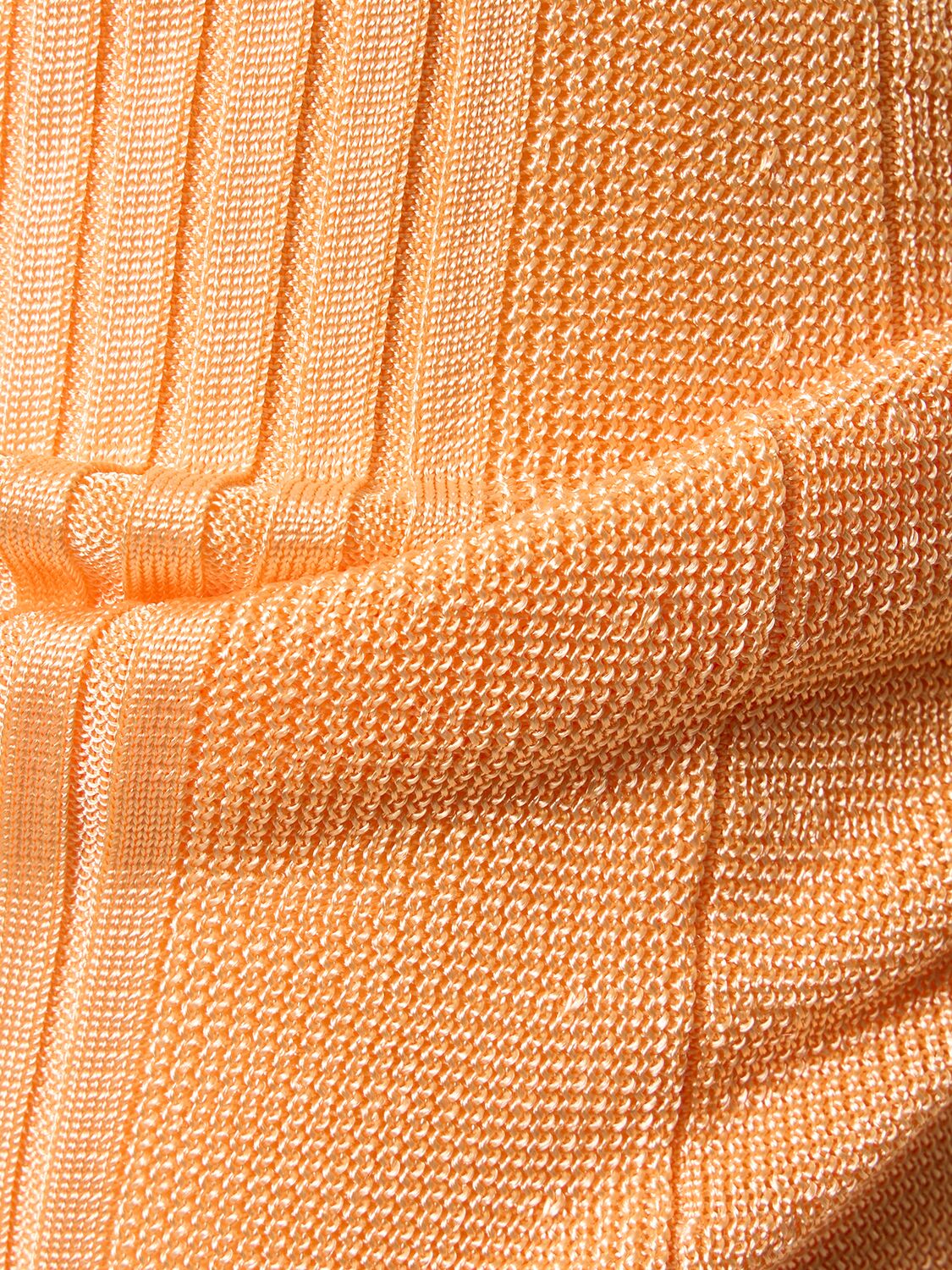 Jil Sander Ribbed Viscose Jersey Flared Crop Pants In Light Orange