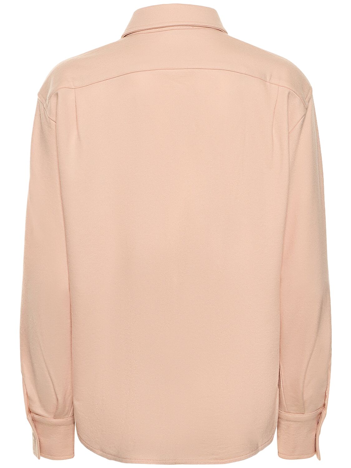 Shop Max Mara Gilles Wool Jersey Overshirt In Light Pink