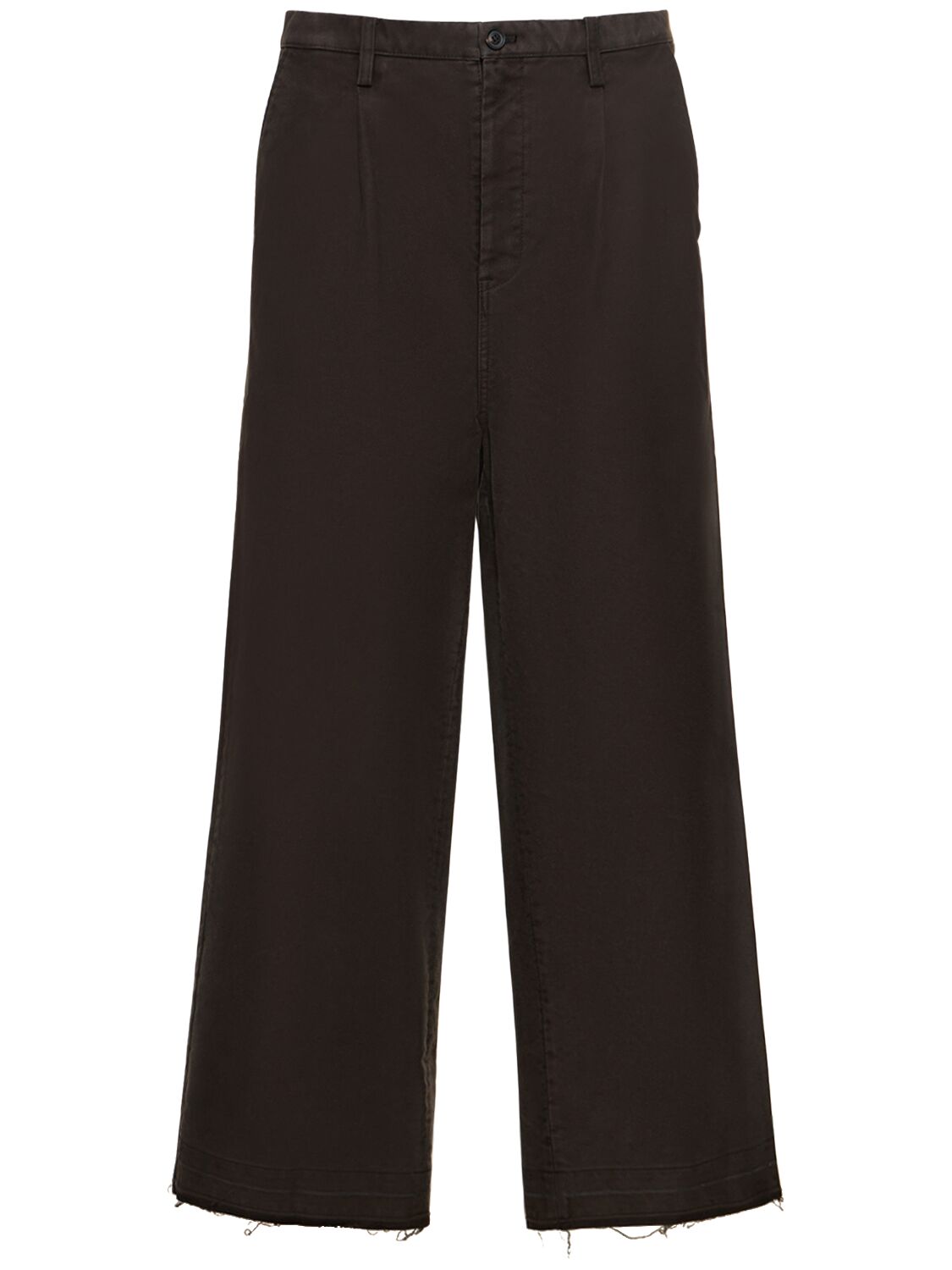 Doublet Oversize Bleached Cotton Trousers In Black