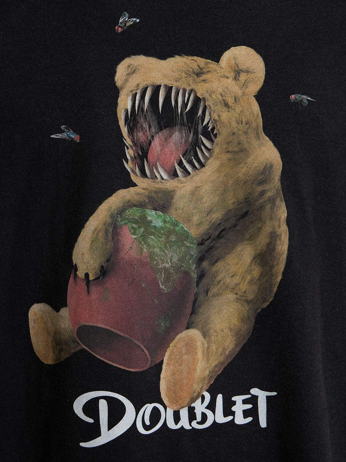 Shop Doublet Violent Bear Cotton T-shirt In Black