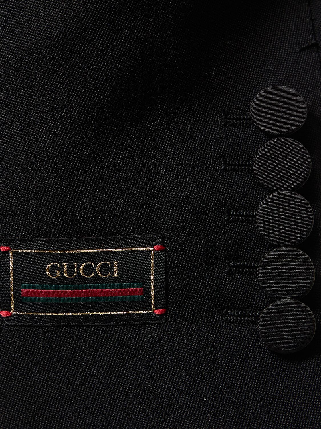 Shop Gucci Wool Jacket In Black