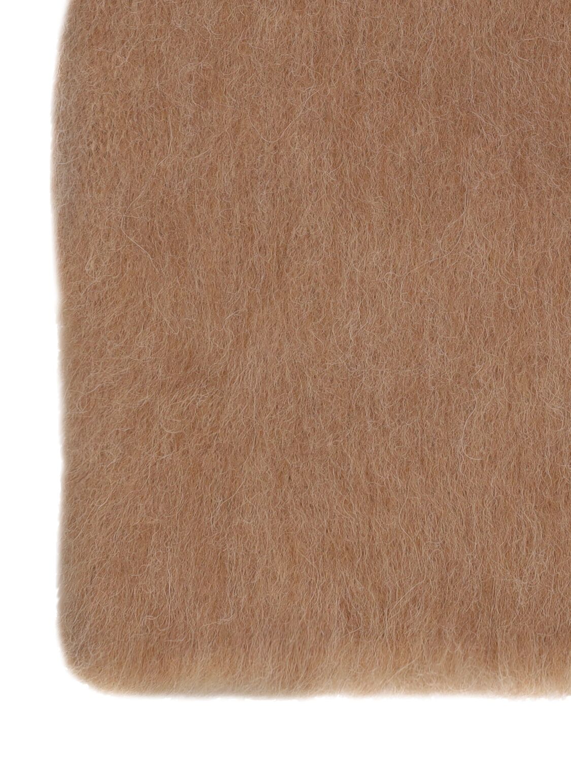 Shop By Far Solid Brushed Alpaca Blend Hat In Camel