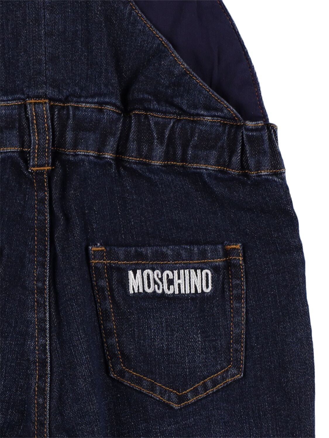 Shop Moschino Cotton Jersey T-shirt & Denim Overalls In Red