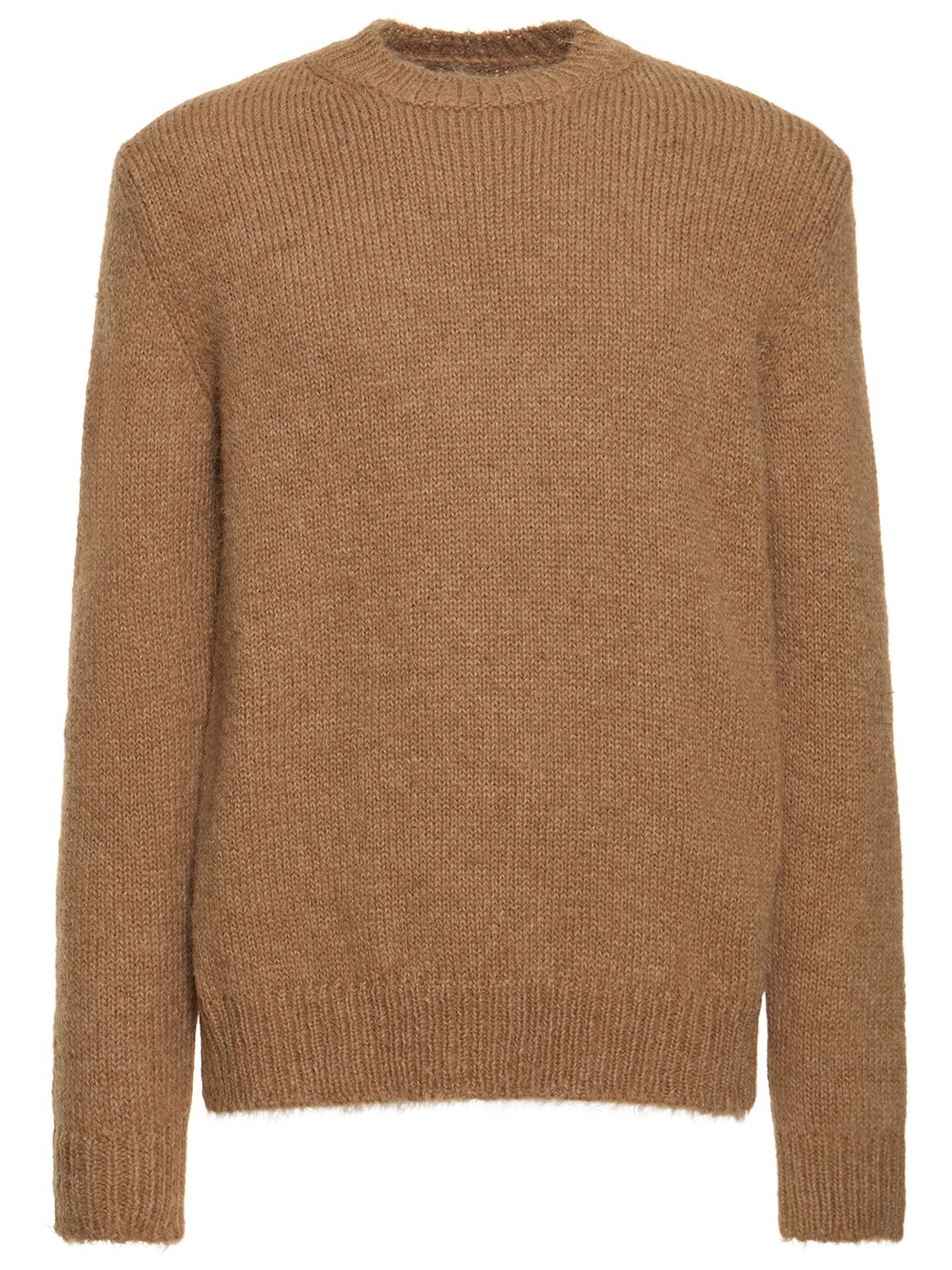 Jil Sander Alpaca Blend Bouclé Sweater In Cinnamon