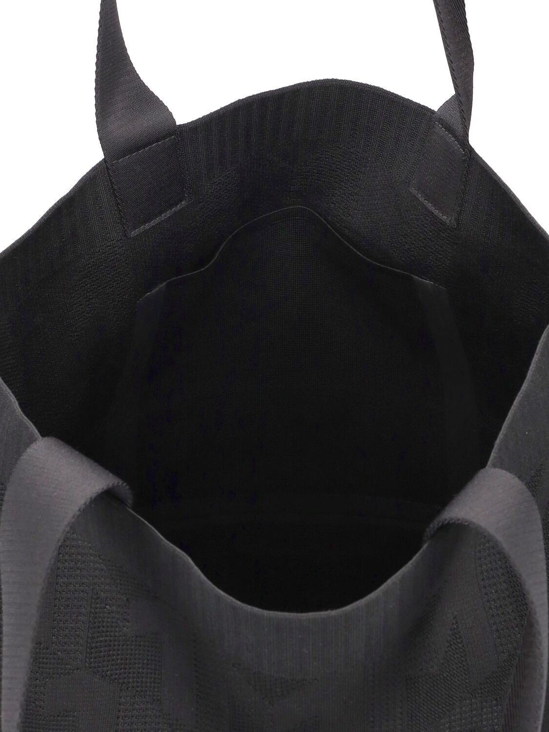 Shop Moncler Tech Knit Tote Bag In Black