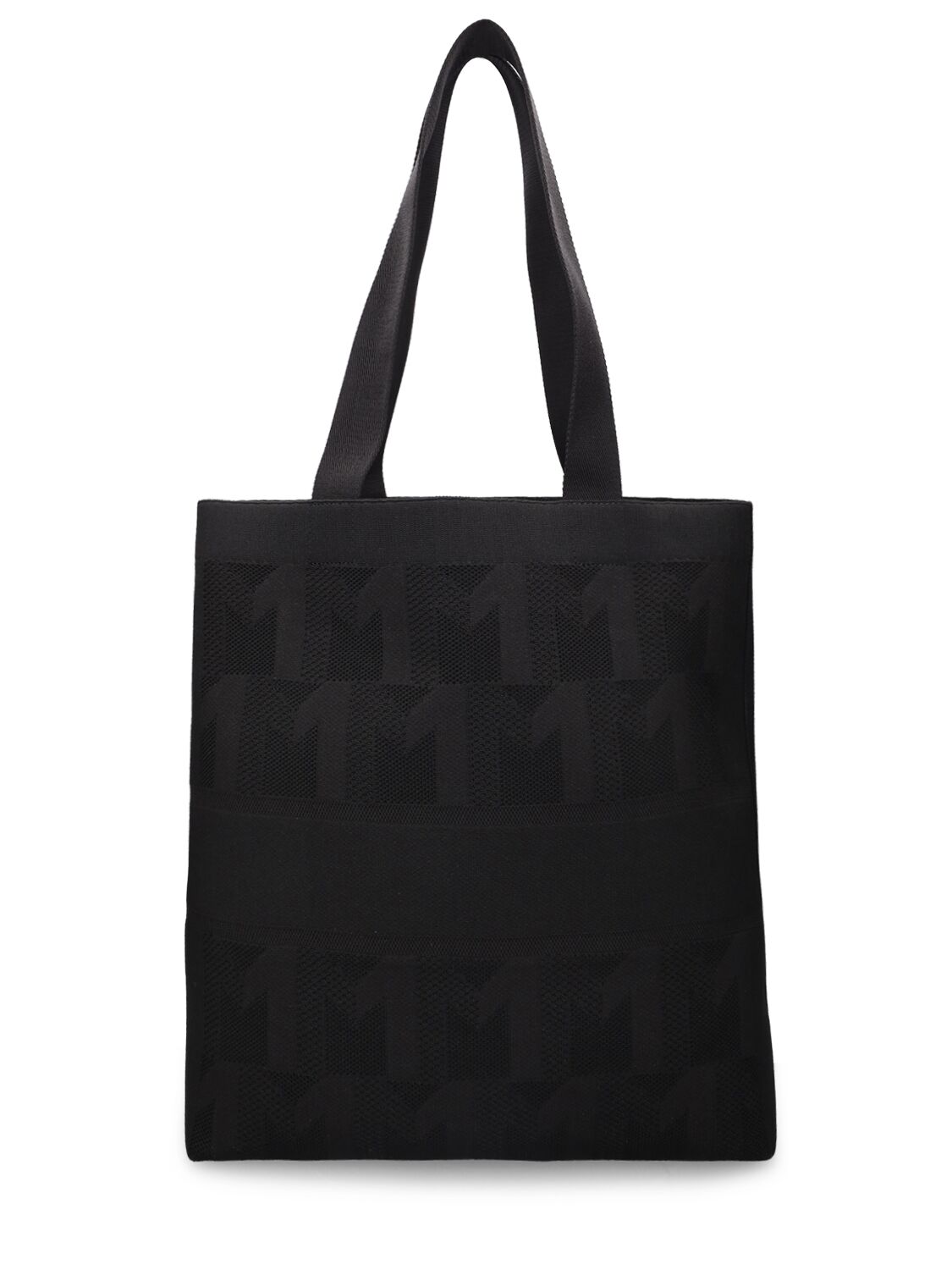 Shop Moncler Tech Knit Tote Bag In Black