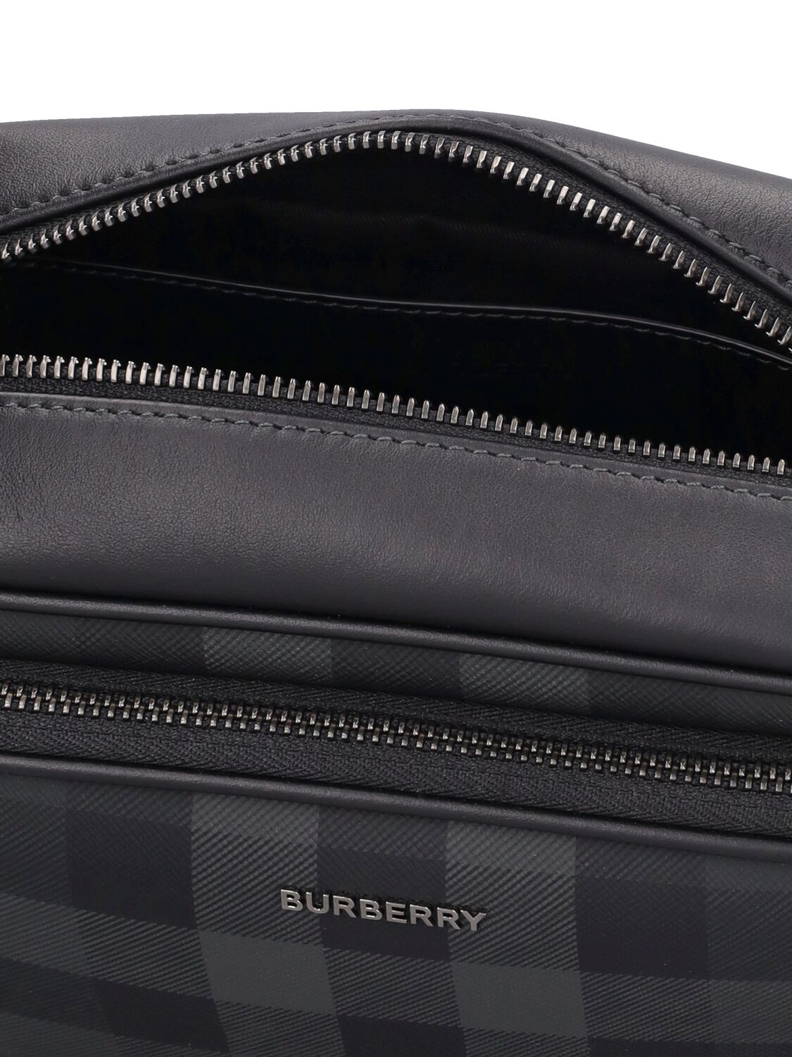 Shop Burberry ml Paddy Brt Check Messenger Bag In Charcoal