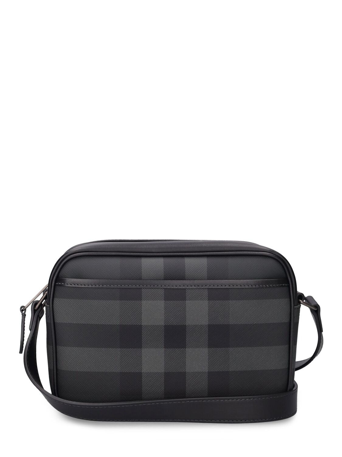 Shop Burberry ml Paddy Brt Check Messenger Bag In Charcoal