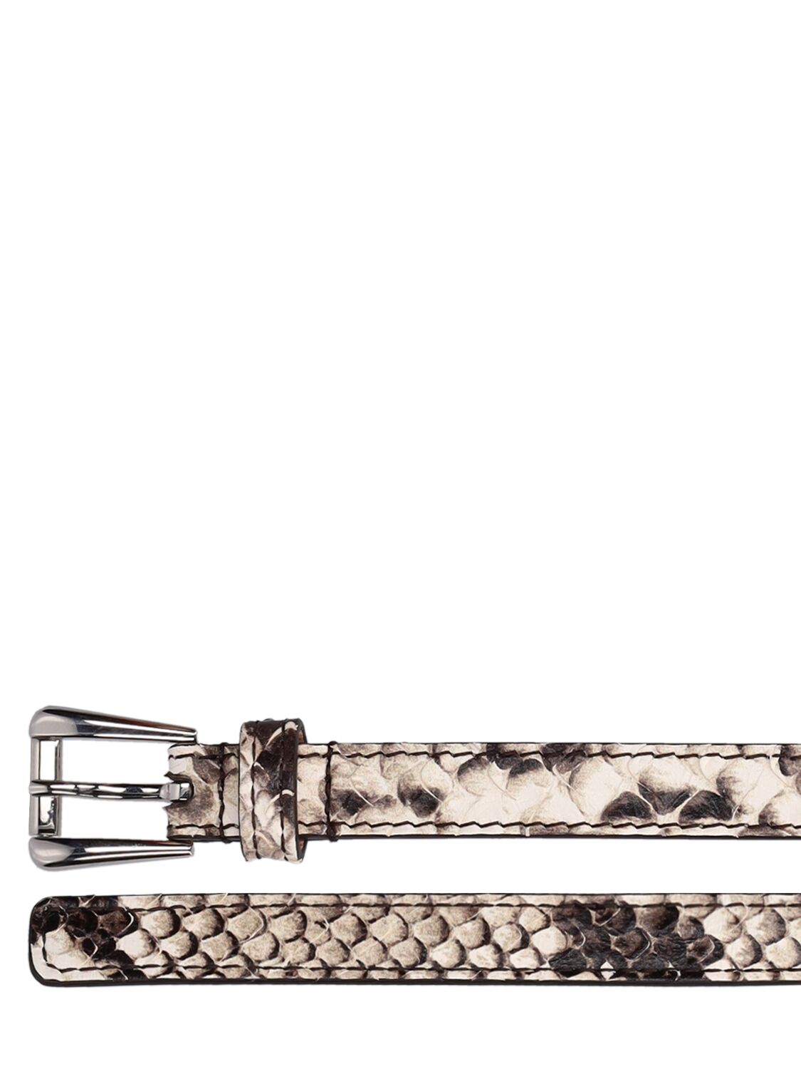 Shop Michael Kors 15mm Join Embossed Belt W/loop In Natural