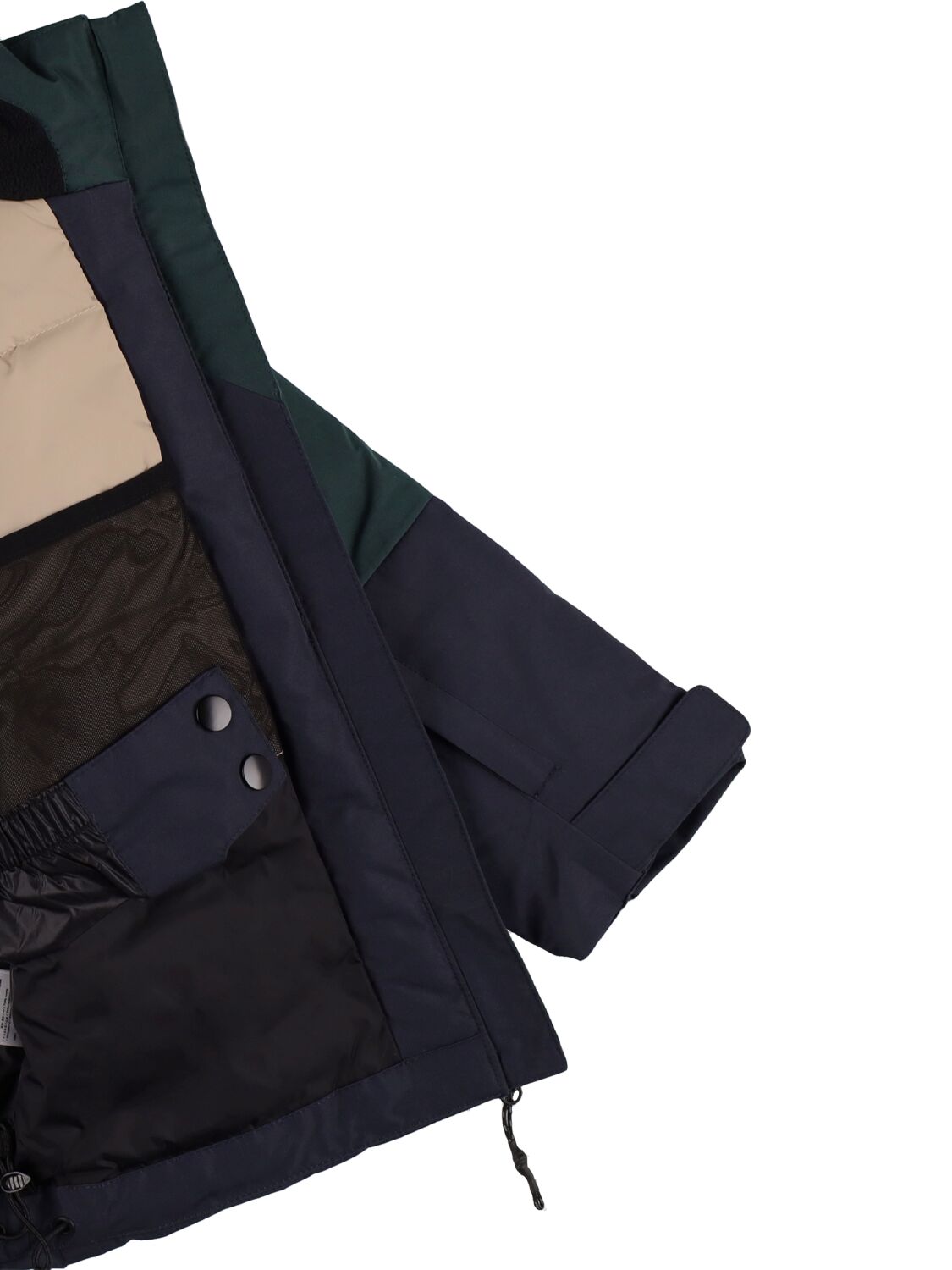 Shop Bonpoint Domus Hooded Down Parka In Green,navy