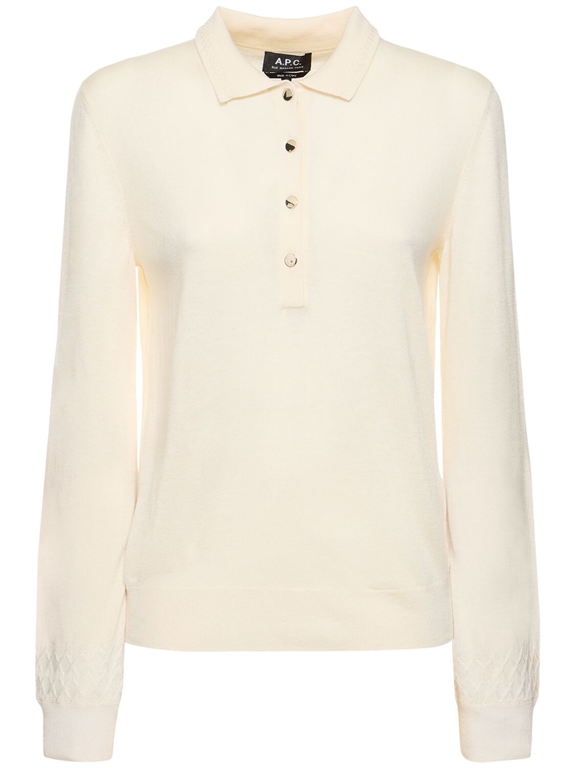 Image of Auriane Silk Blend Polo Sweater