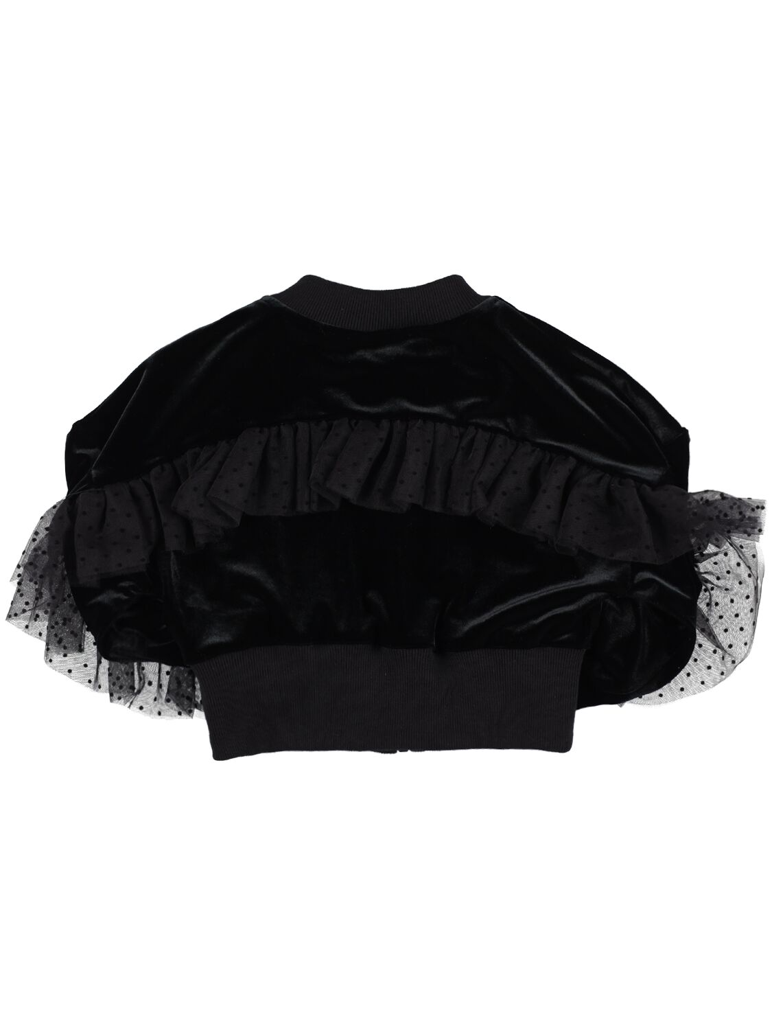 Shop Monnalisa Zip-up Sweatshirt In Black