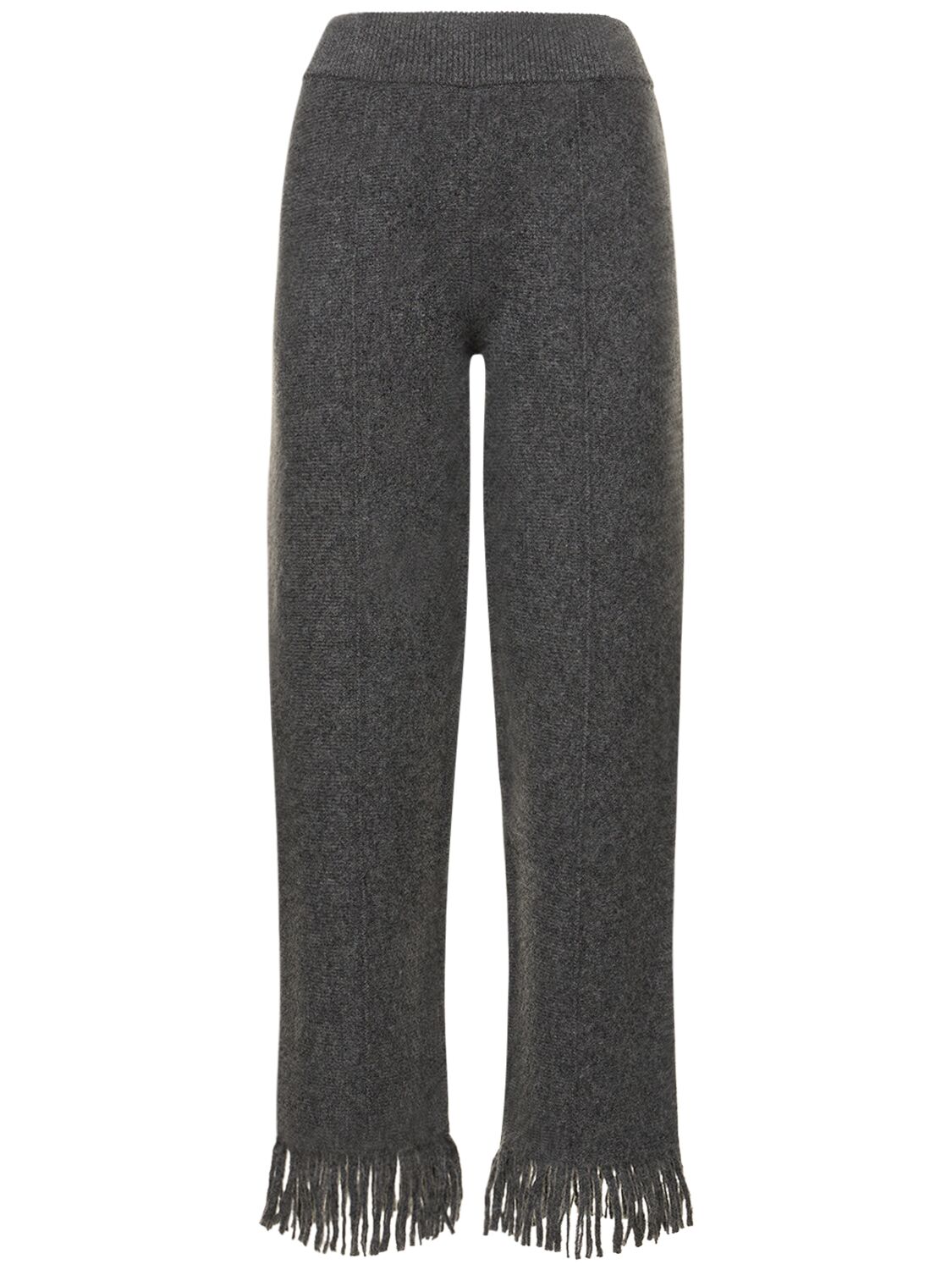 Alanui A Finest Cashmere Blend Pants In Grey