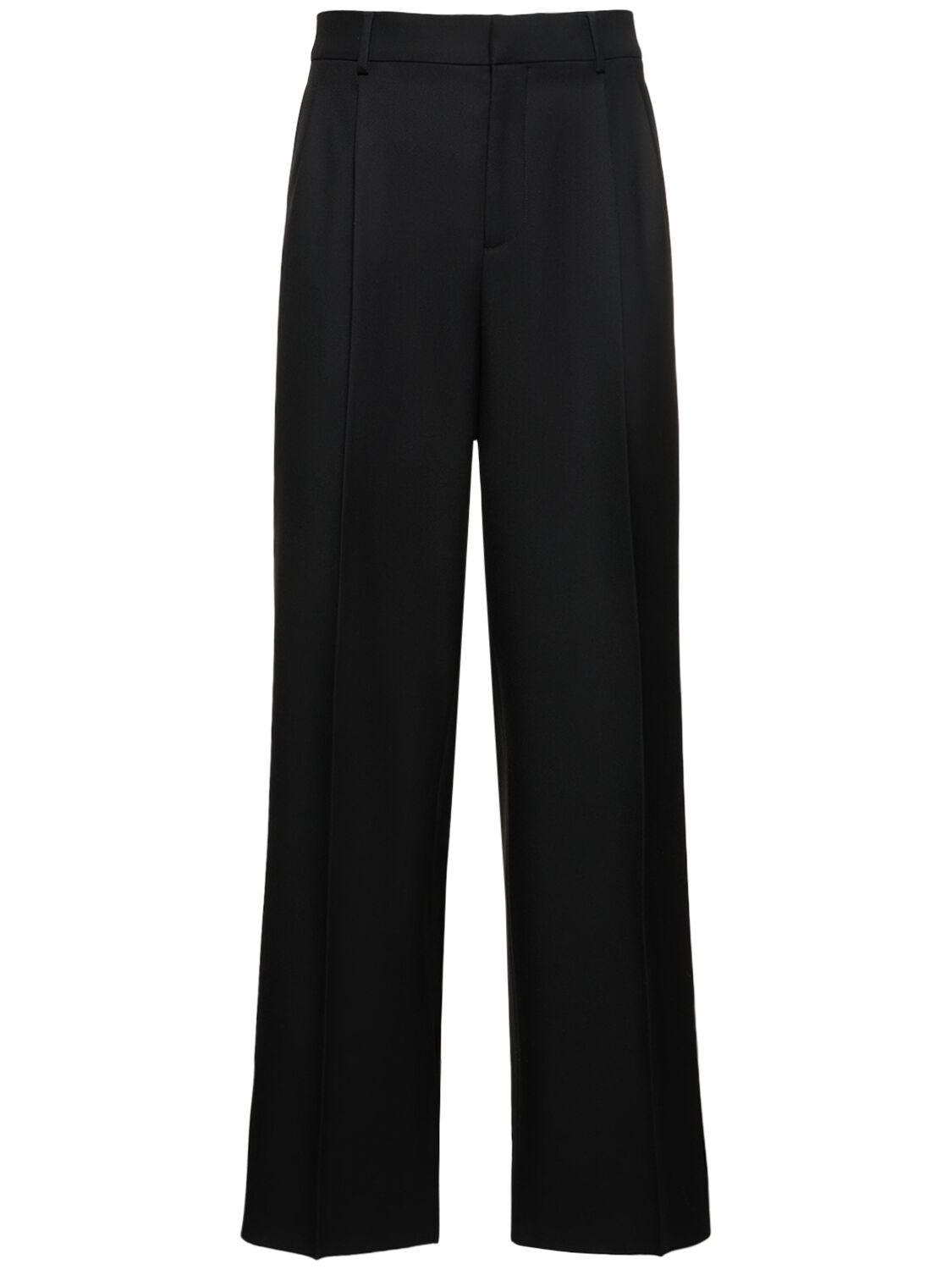 Versace Formal Wool Trousers In Black