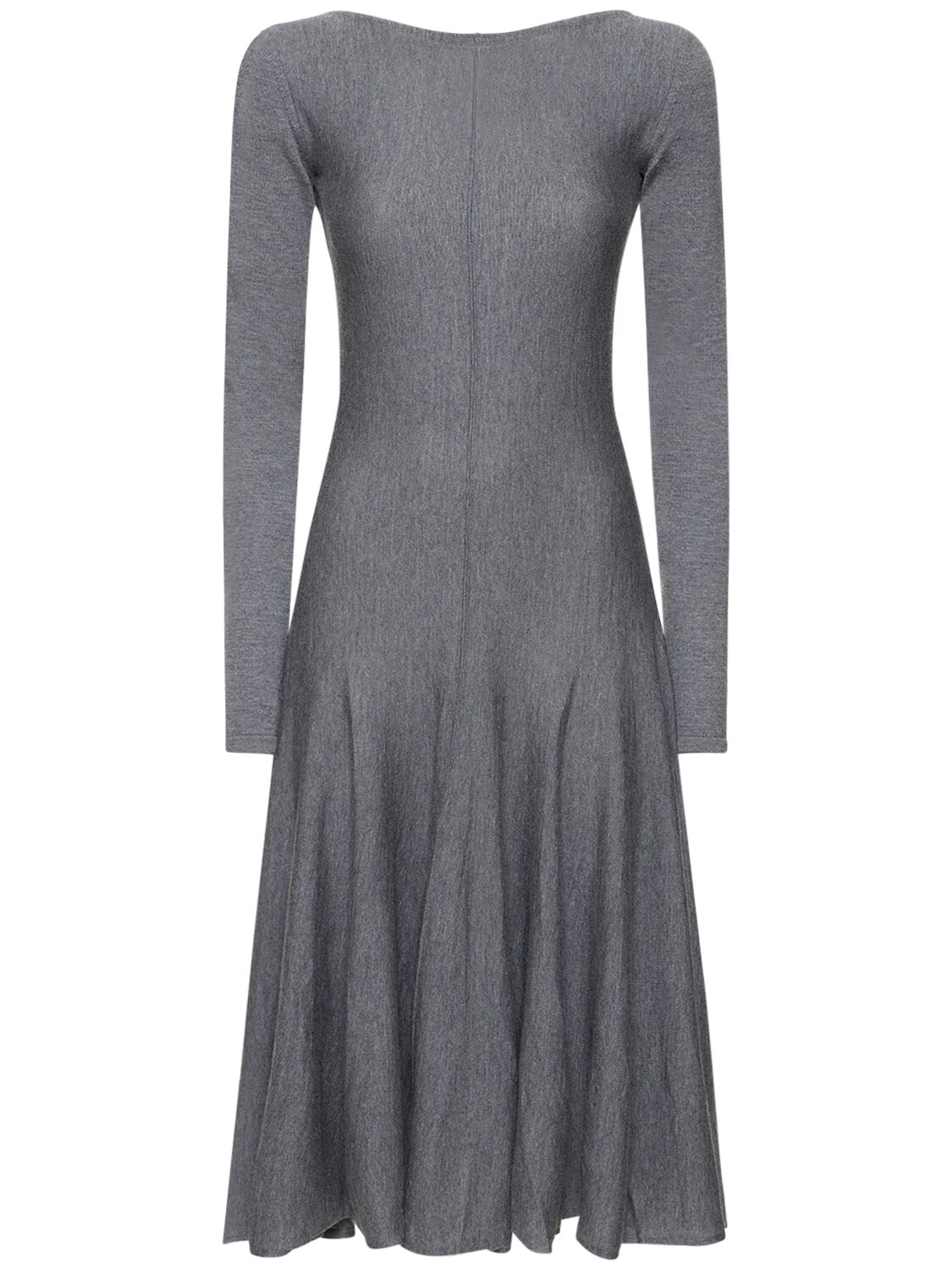 Image of Dany Long Sleeve Wool Midi Dress