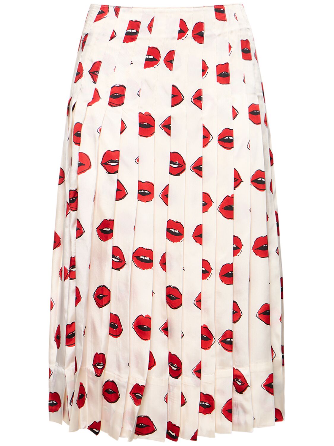 Tudi Printed Pleated Midi Skirt – WOMEN > CLOTHING > SKIRTS
