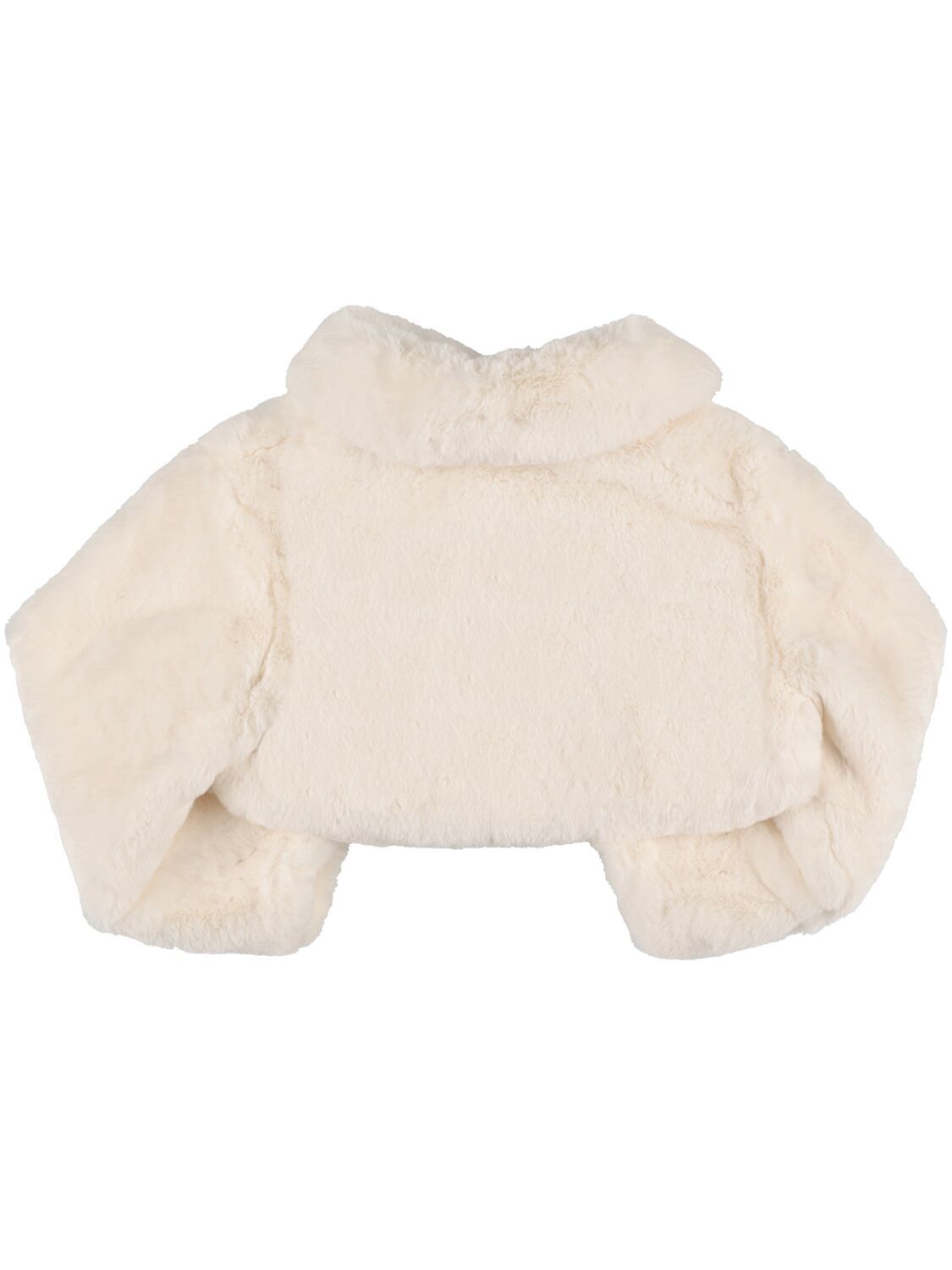 Shop Monnalisa Faux Fur Jacket In White