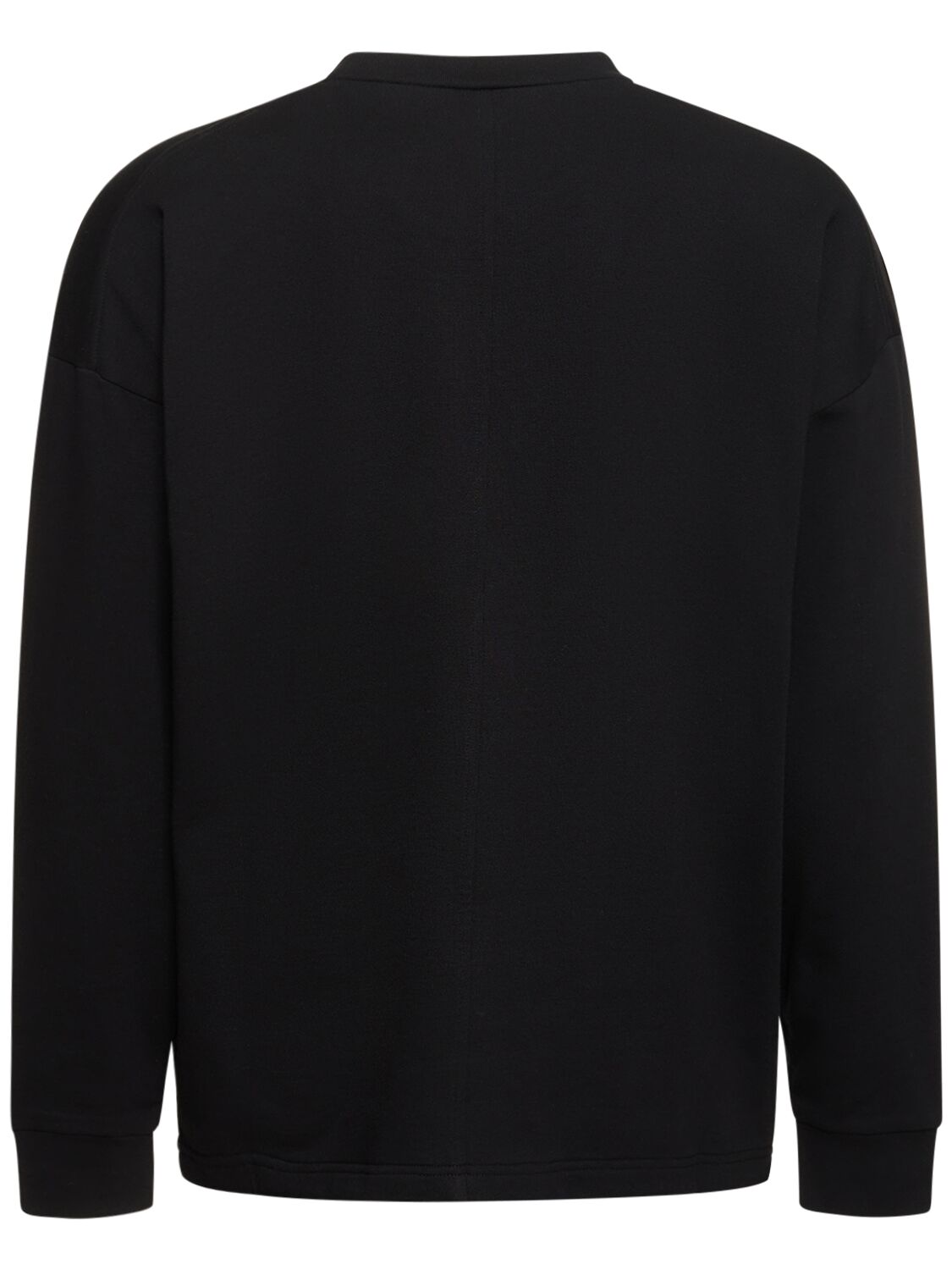 Shop The Row Ezan Cotton Crewneck Sweatshirt In Black