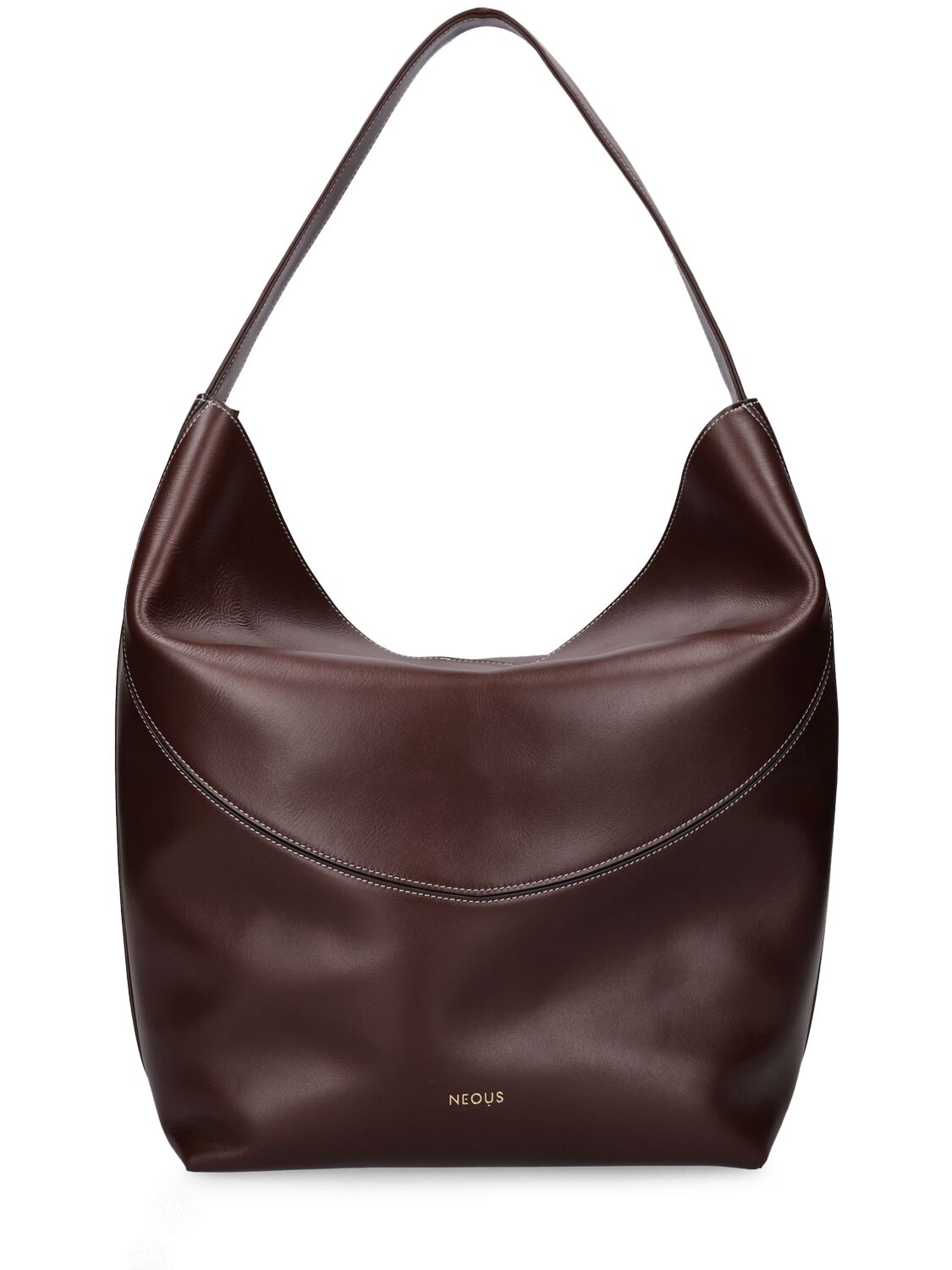 Neous Pavo Leather Tote Bag In Dark Chocolate