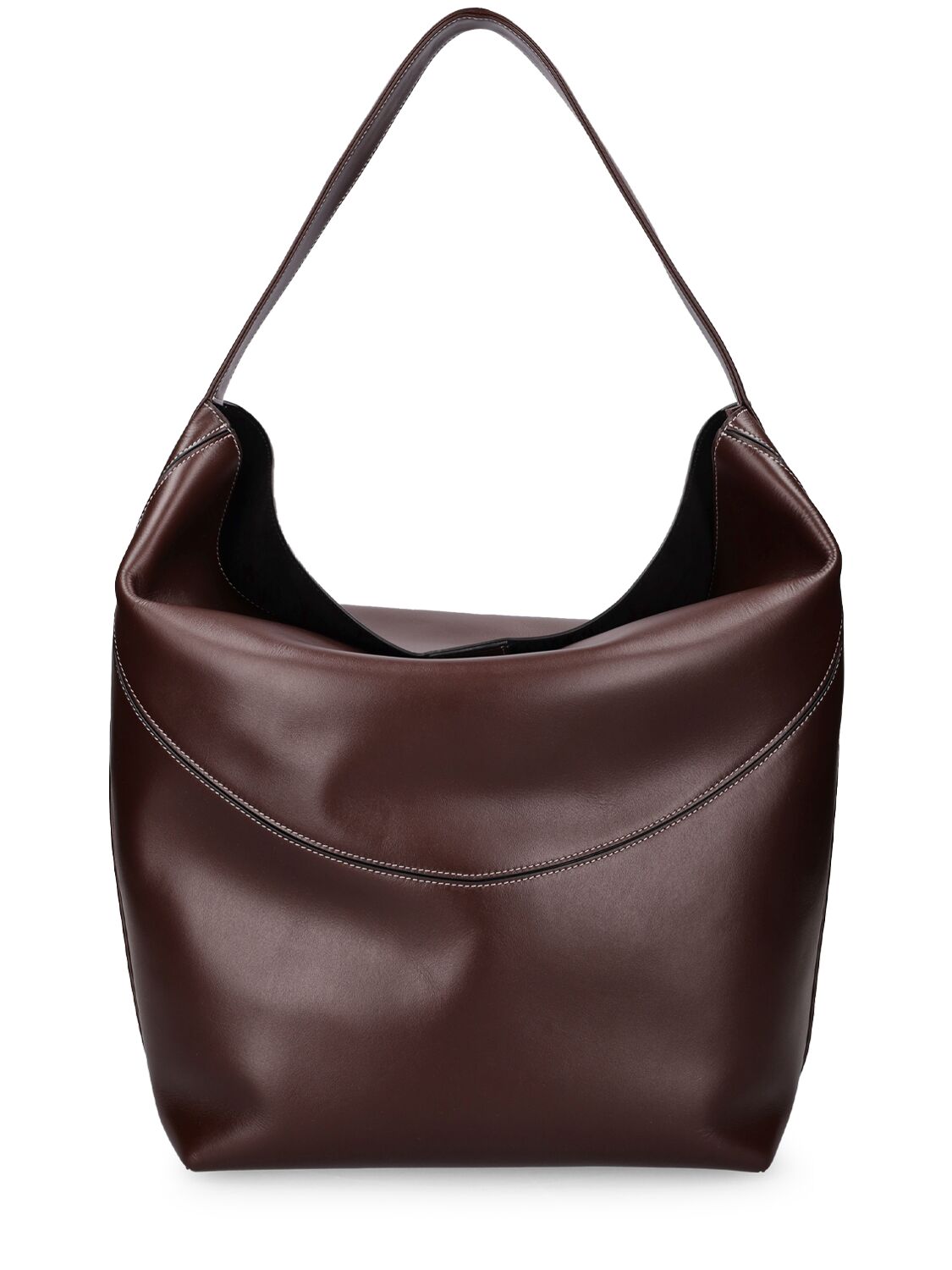 Shop Neous Pavo Leather Tote Bag In Dark Chocolate