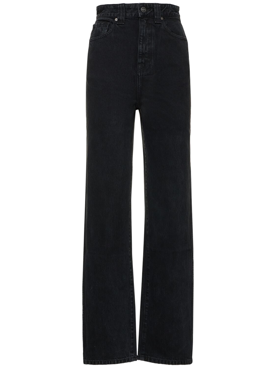 Image of Albi Cotton Denim Straight Jeans