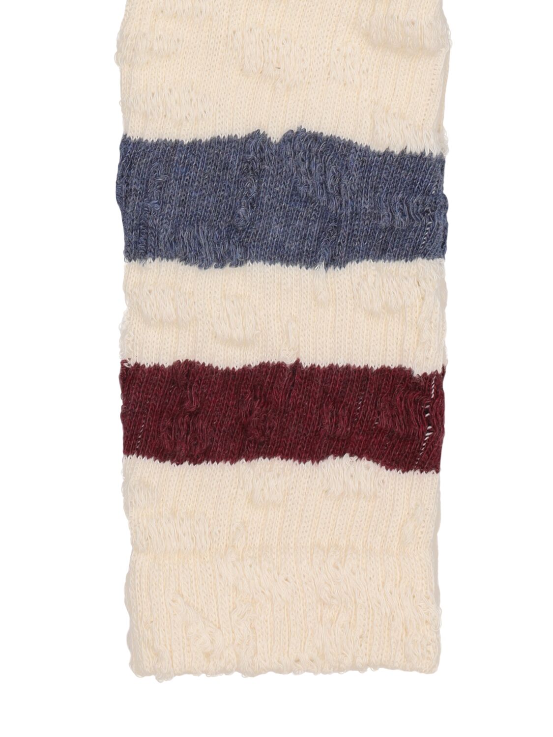 Shop Golden Goose Striped Cotton Blend Socks In White,multi