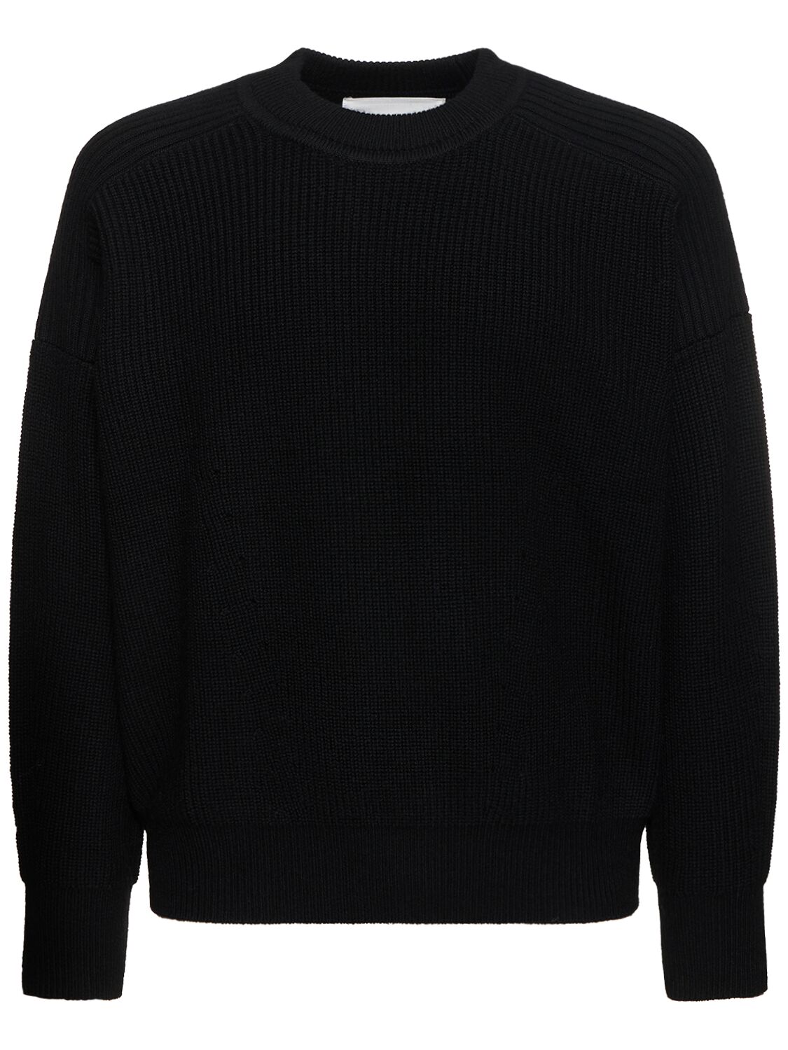 Isabel Marant Ribbed-knit Merino-wool Jumper In Black