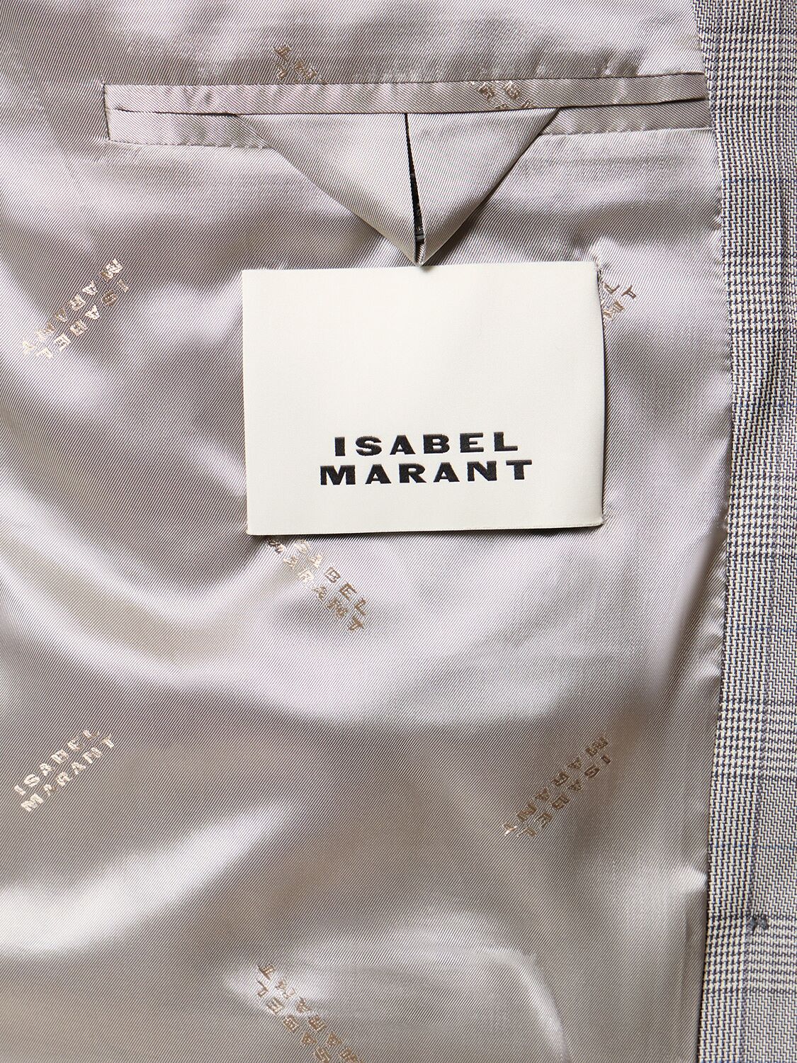 Shop Isabel Marant Manelle Double Breasted Wool Blazer In Light Grey