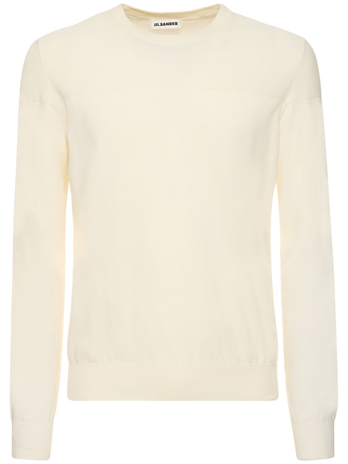 JIL SANDER LIGHT COTTON CREWNECK SWEATER