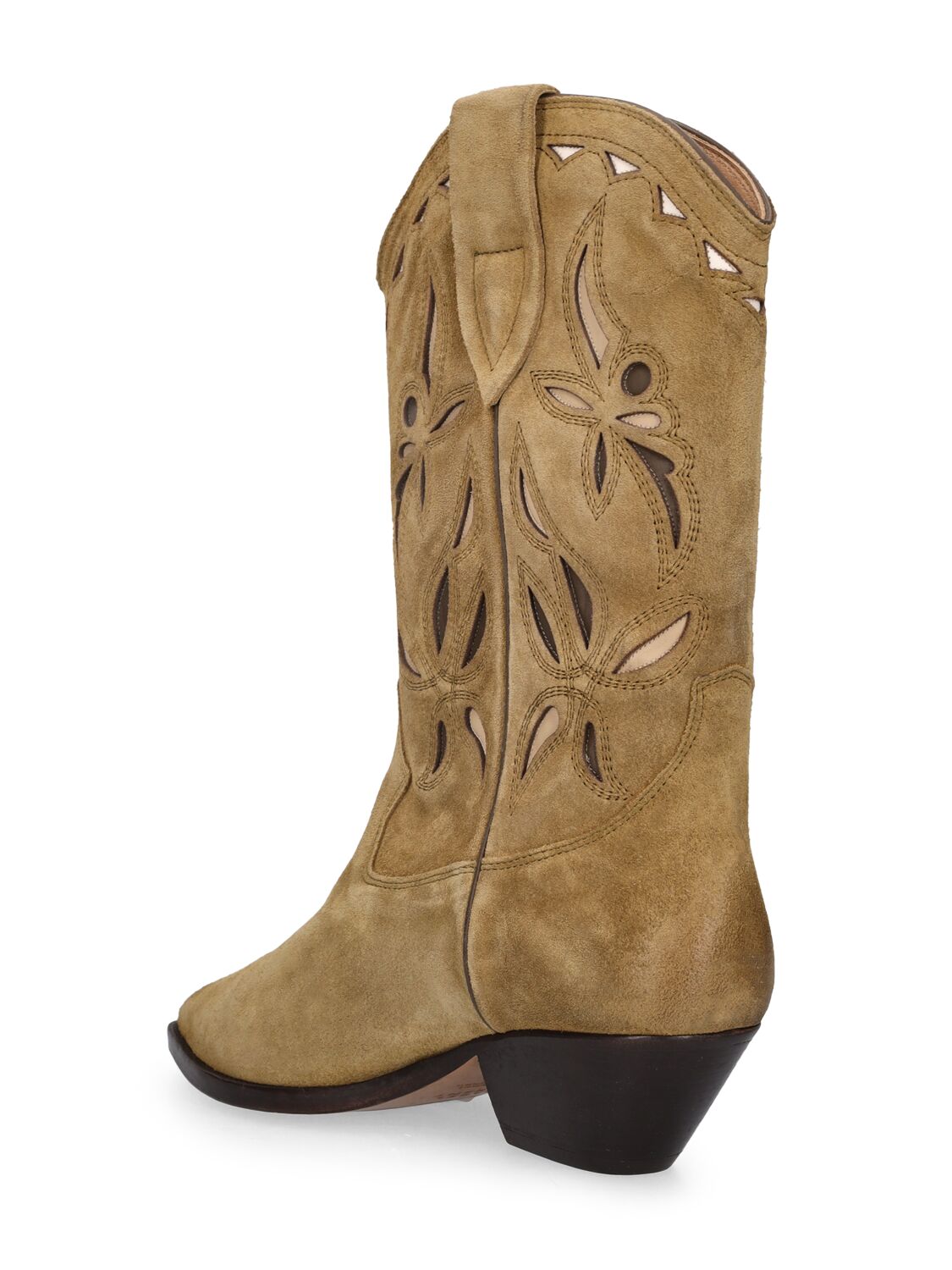 Shop Isabel Marant 40mm Duerto Suede Ankle Boots In Taupe