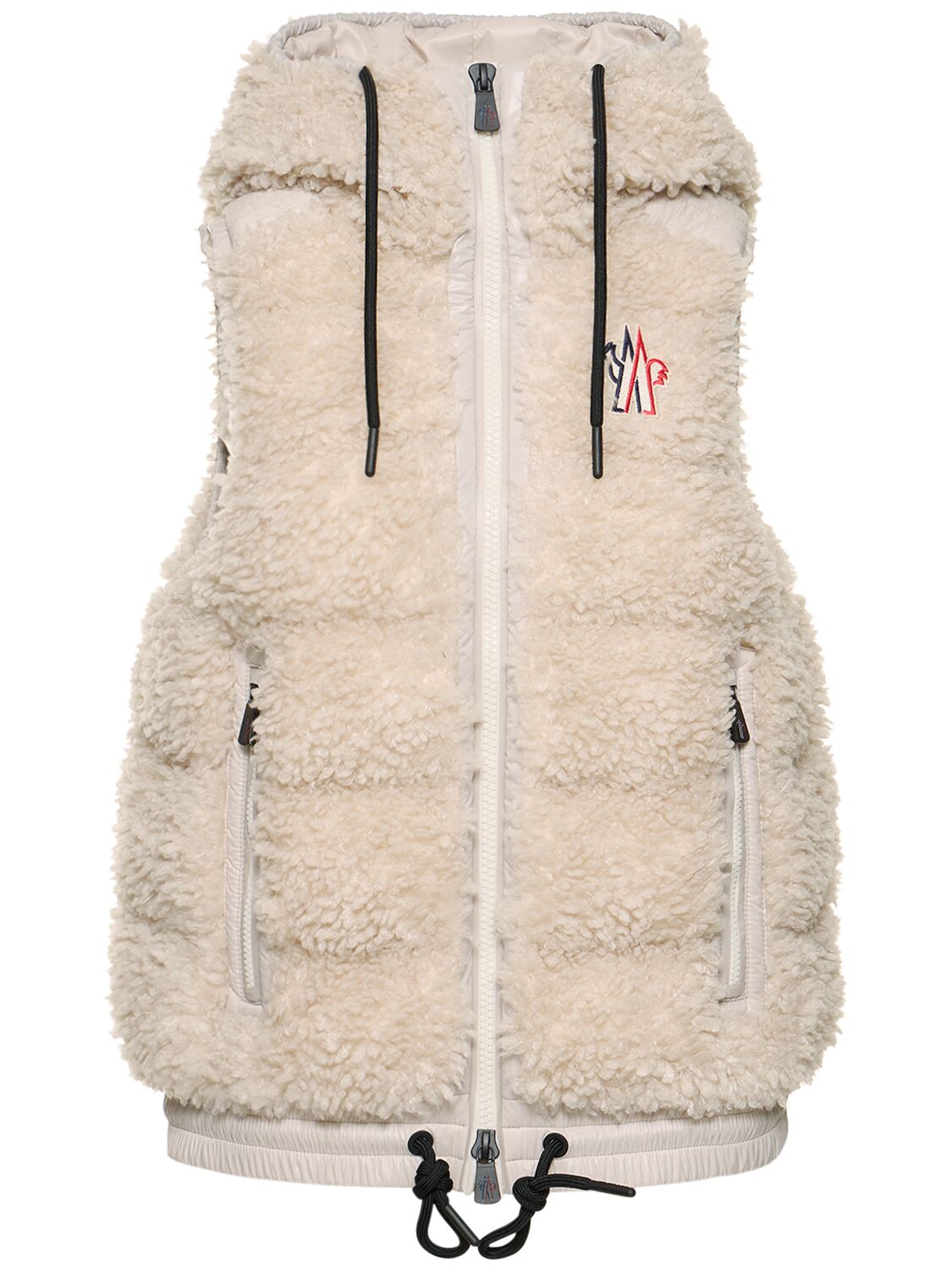 MONCLER TECH TEDDY DOWN VEST WITH HOOD