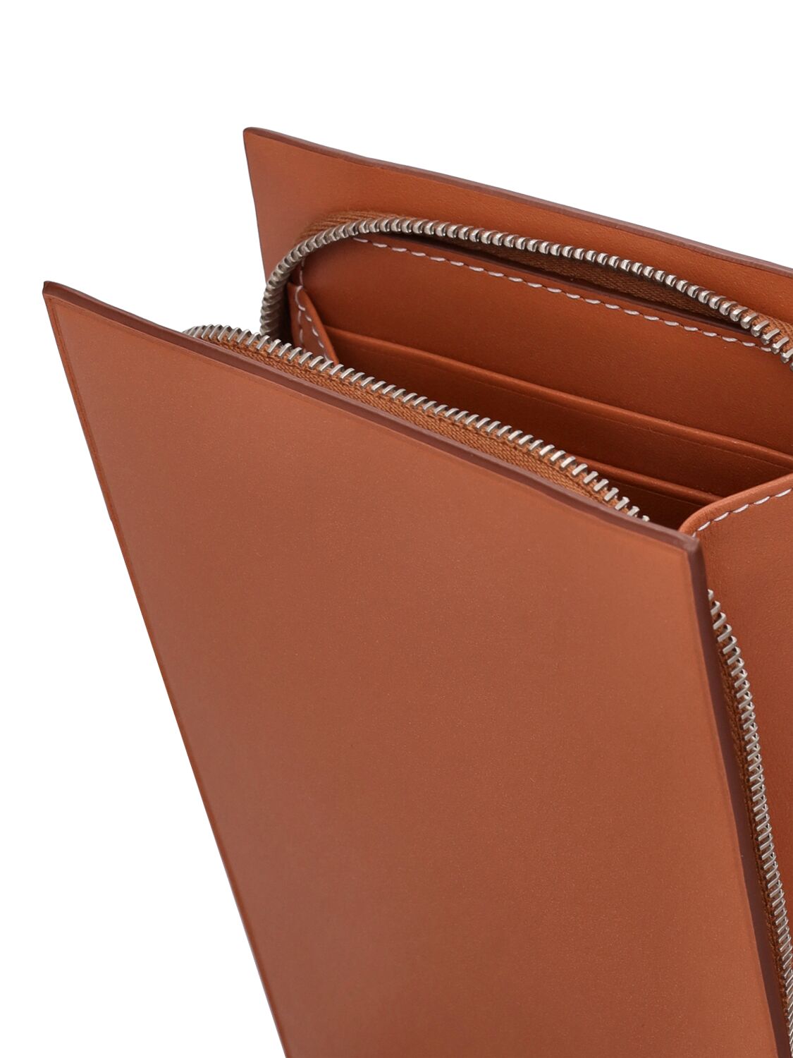 Shop Jacquemus Le Gadju Leather Crossbody Bag In Light Brown 2