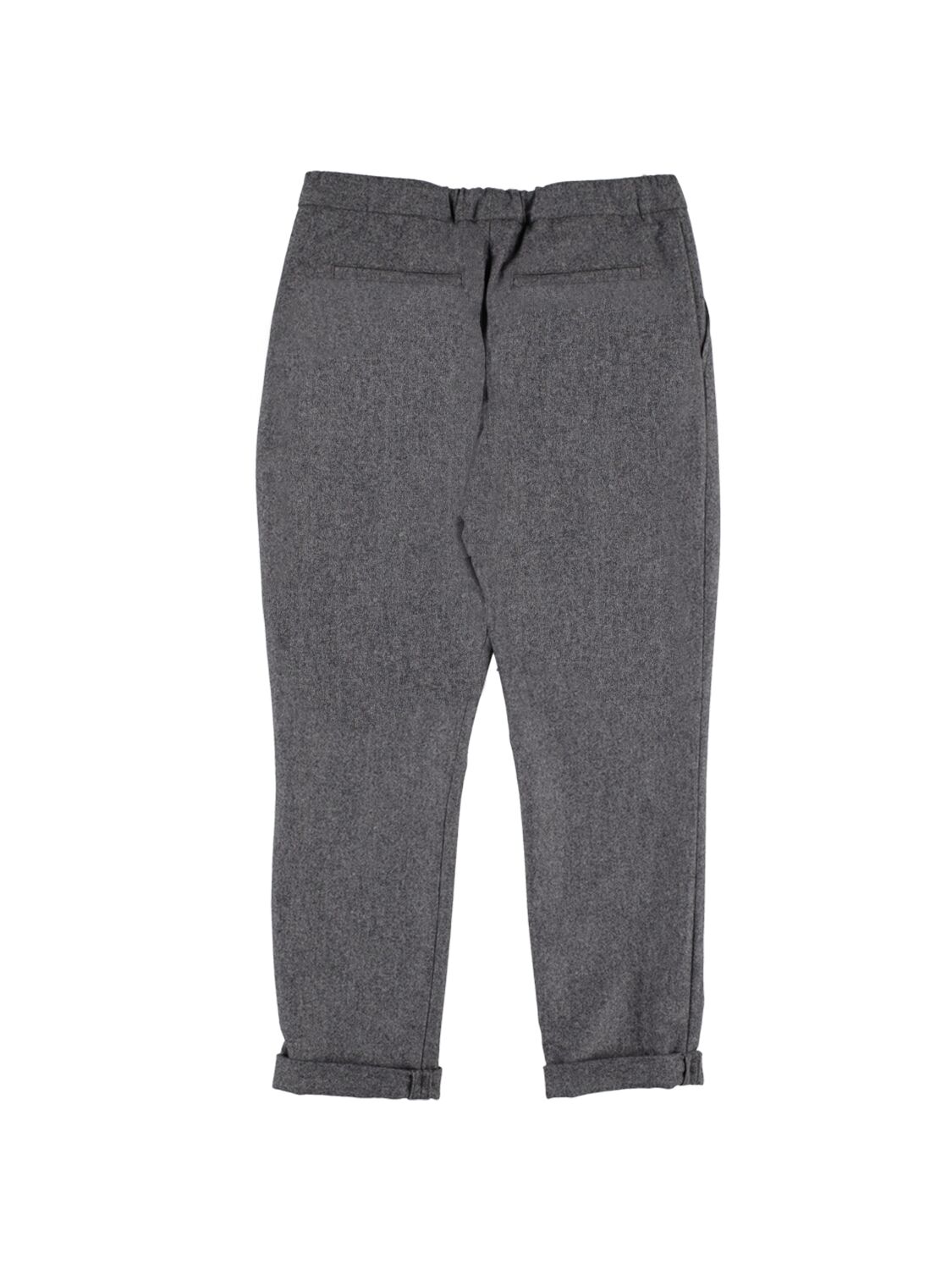 Shop Brunello Cucinelli Flannel Pants In Dark Grey