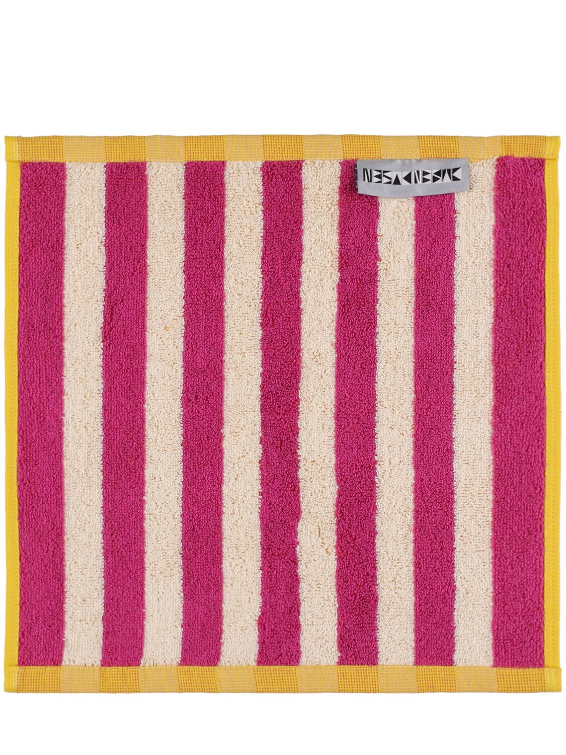 Shop Dusen Dusen Meadow Stripe Cotton Washcloth In Multicolor
