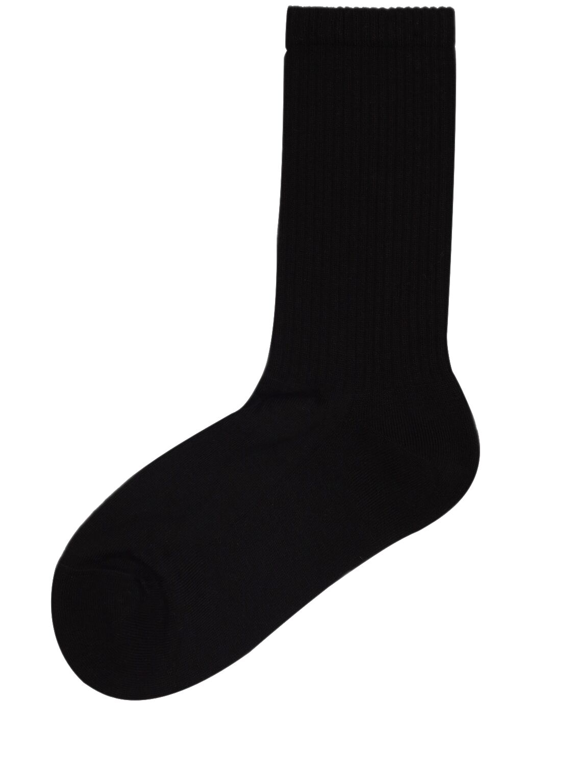 Shop Off-white Big Logo Cotton Blend Mid Length Socks In Black