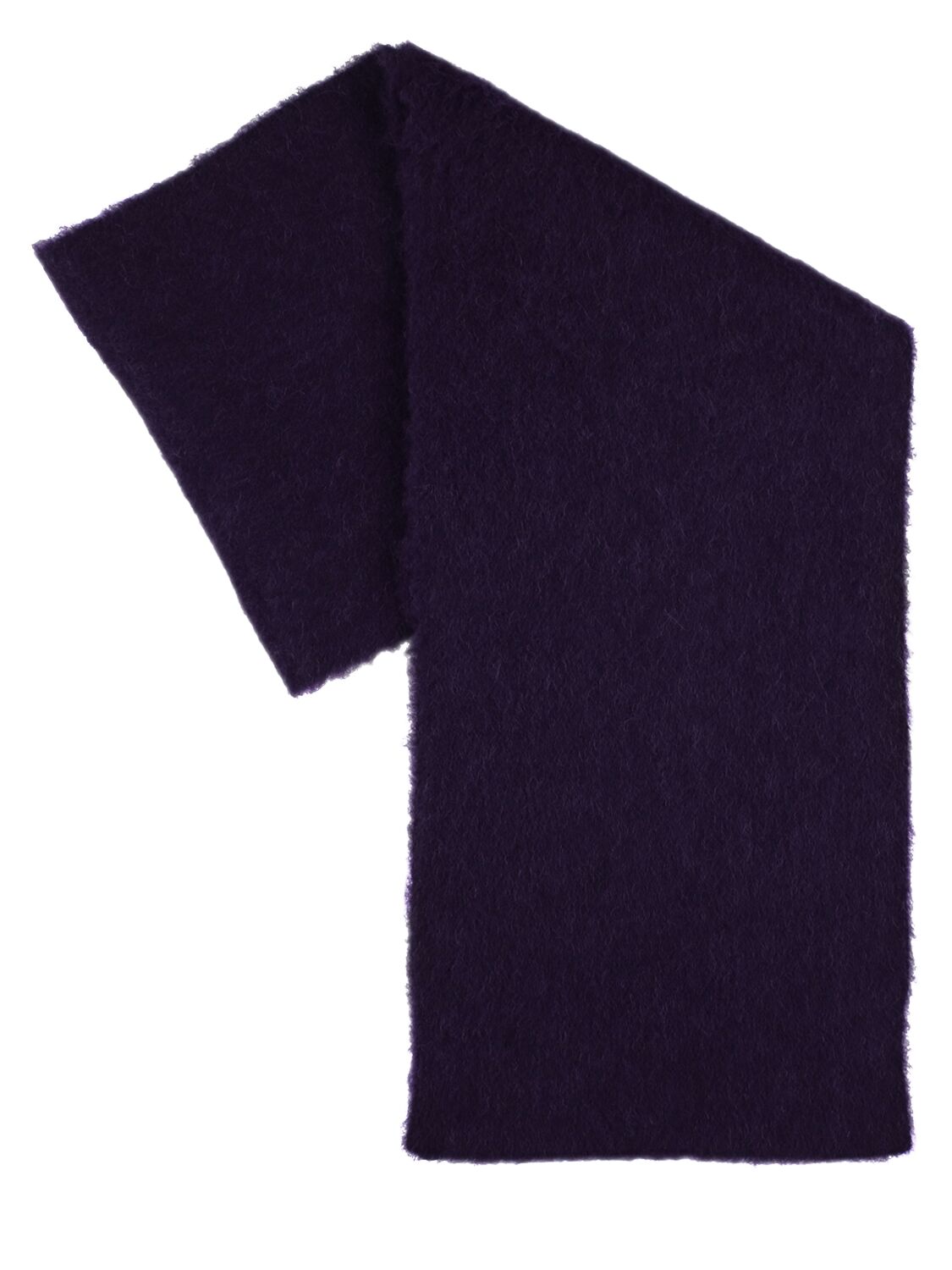 By Far Solid Brushed Alpaca Blend Scarf In Navy