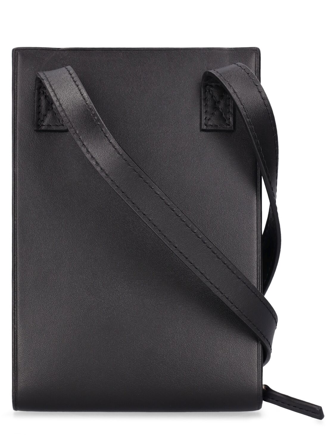 Shop Jacquemus Le Gadju Leather Crossbody Bag In Black