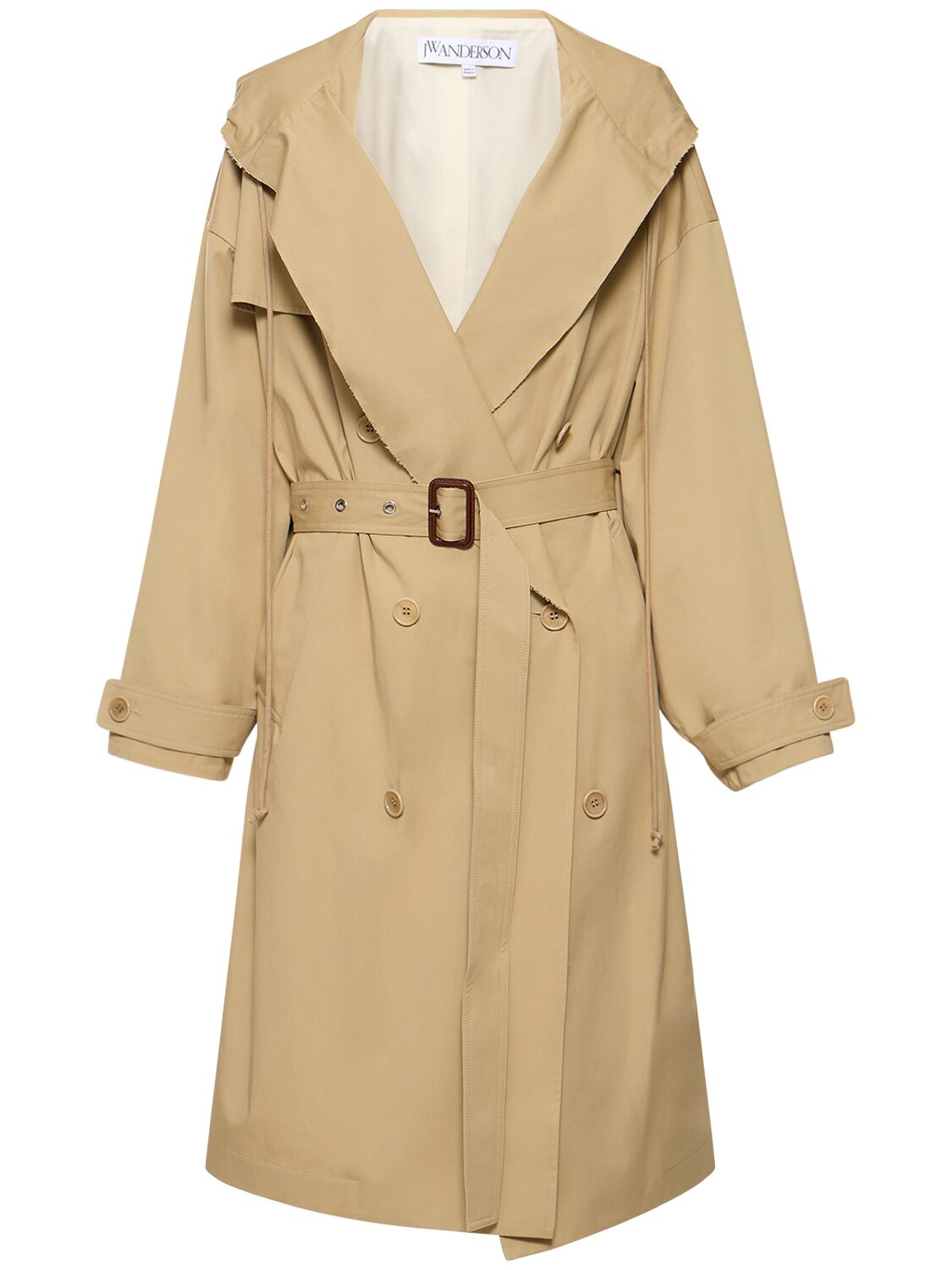 Cotton Twill Hooded Trench Coat – WOMEN > CLOTHING > COATS