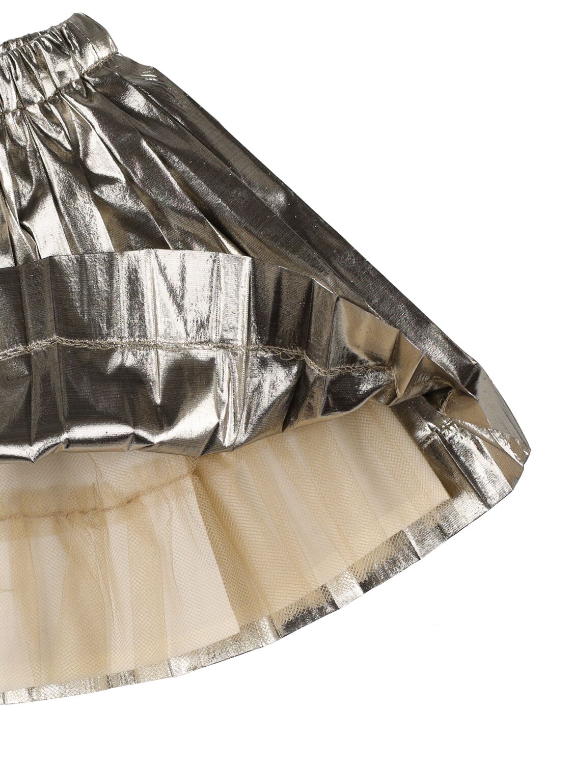 Shop Bonpoint Beryl Pleated Skirt In Gold