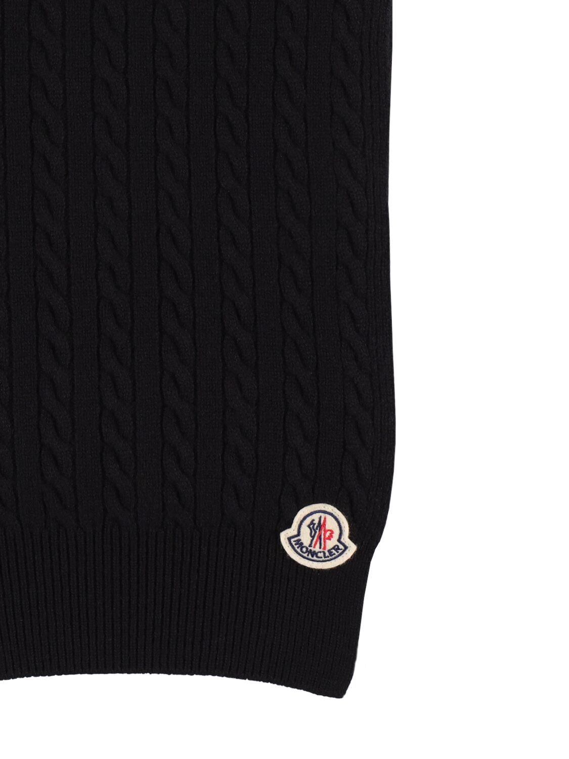 Shop Moncler Wool & Cashmere Tricot Scarf In Black