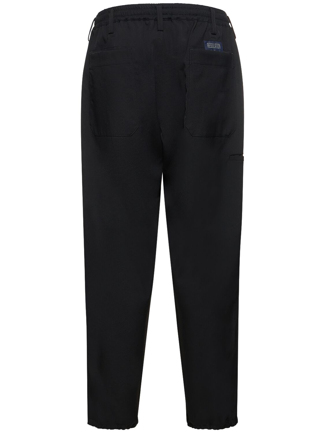 Shop Yohji Yamamoto Z-w Wool Pants In Black