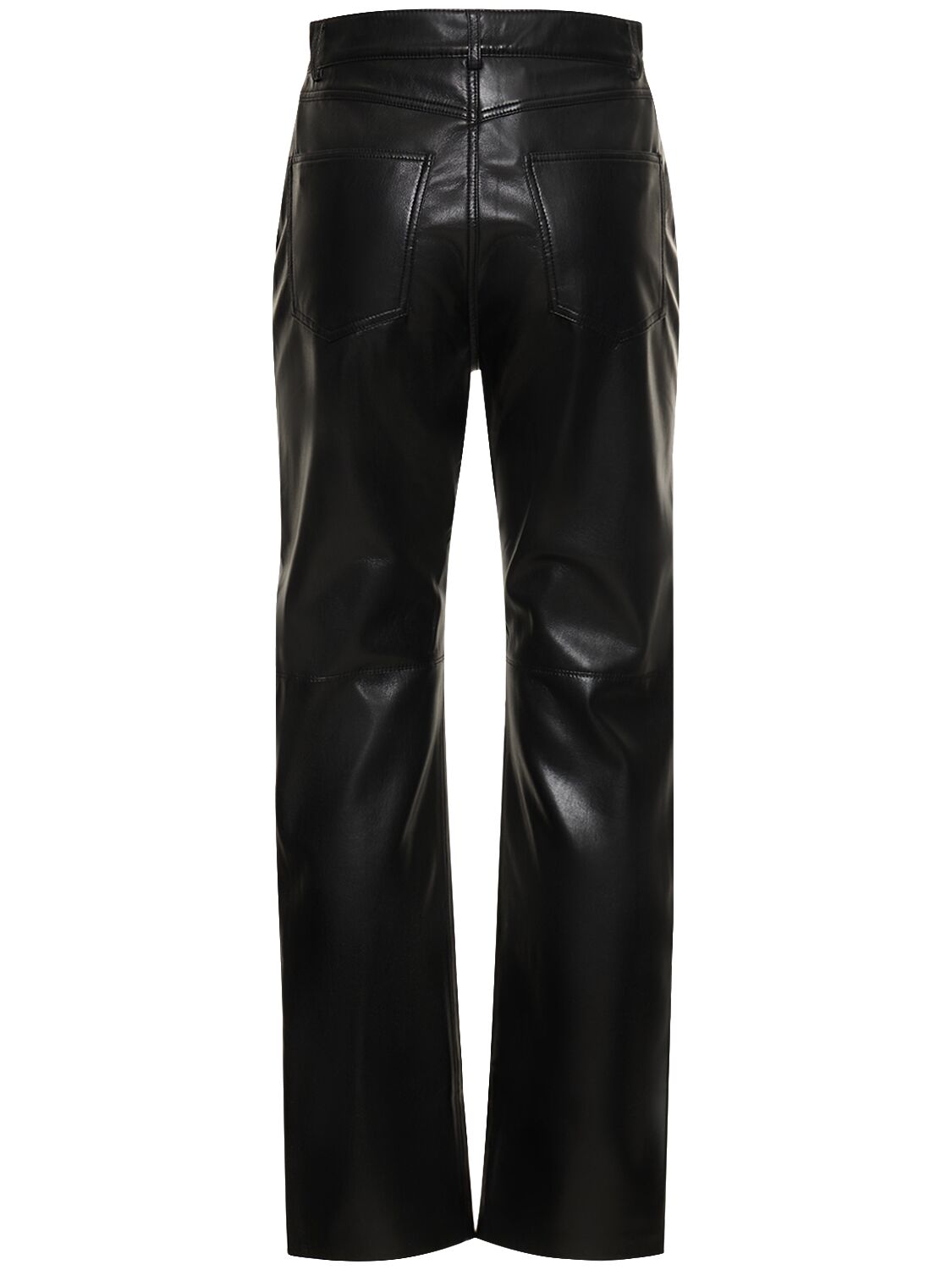 Shop Nanushka Vinni Straight Pants In Black