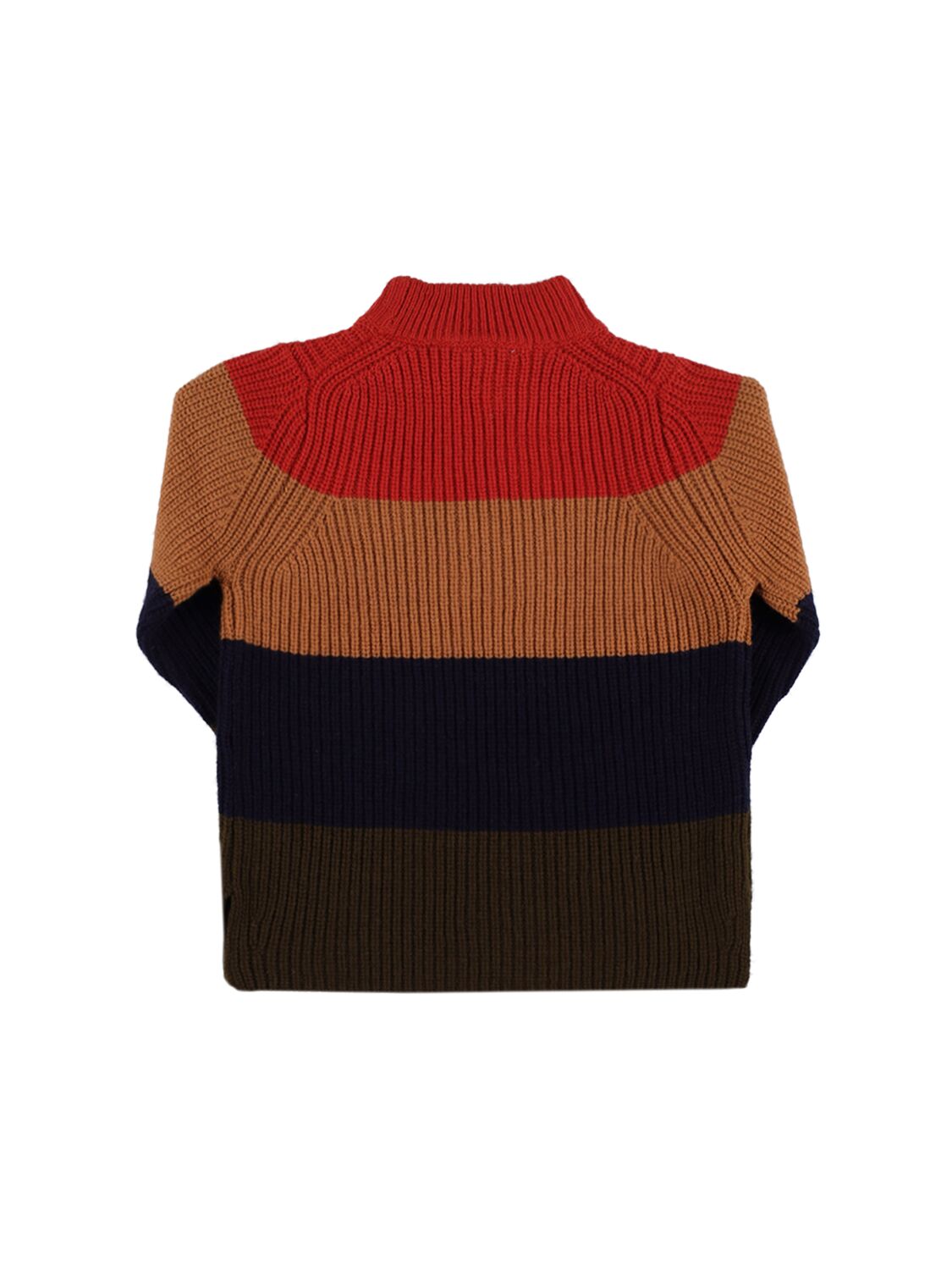 Shop Liewood Striped Wool Knit Sweater In Multicolor