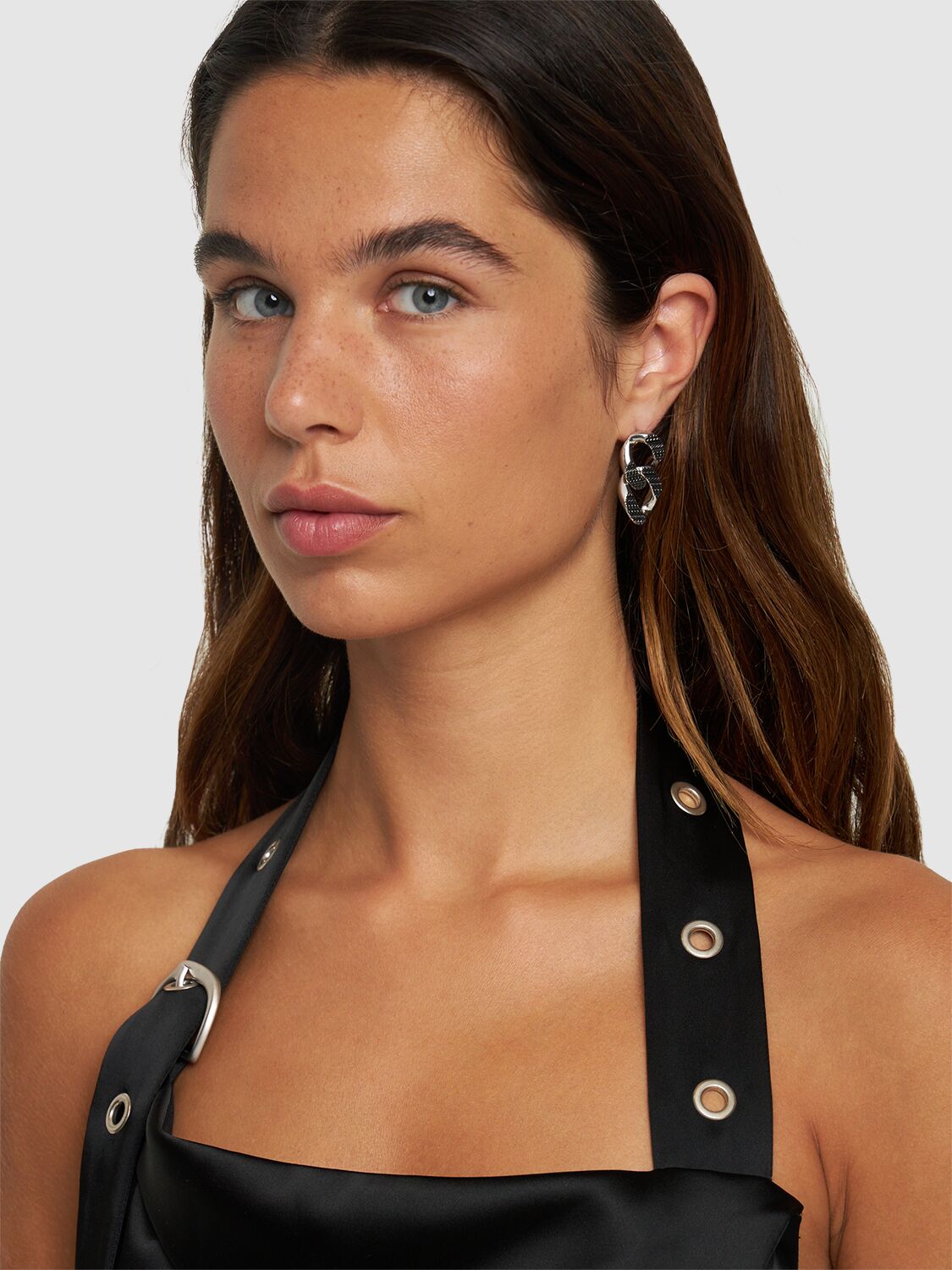 Monogram Chain Link Earrings