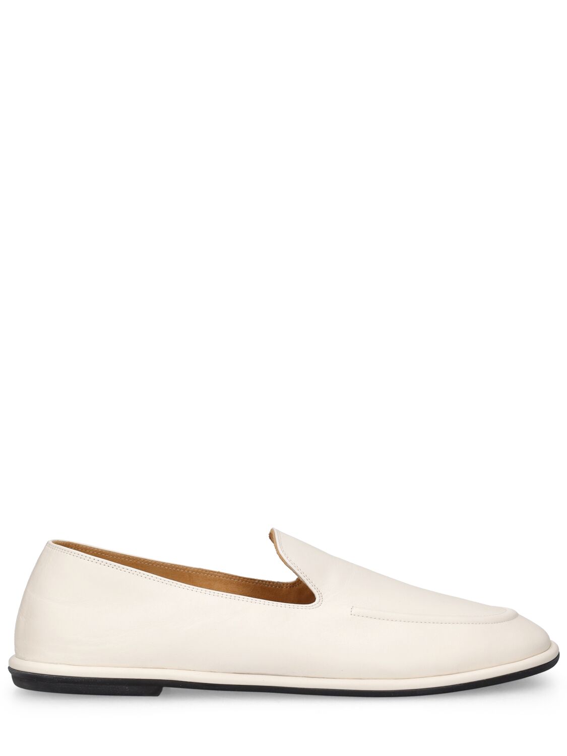 Shop The Row Canal Leather Loafers In Ivory