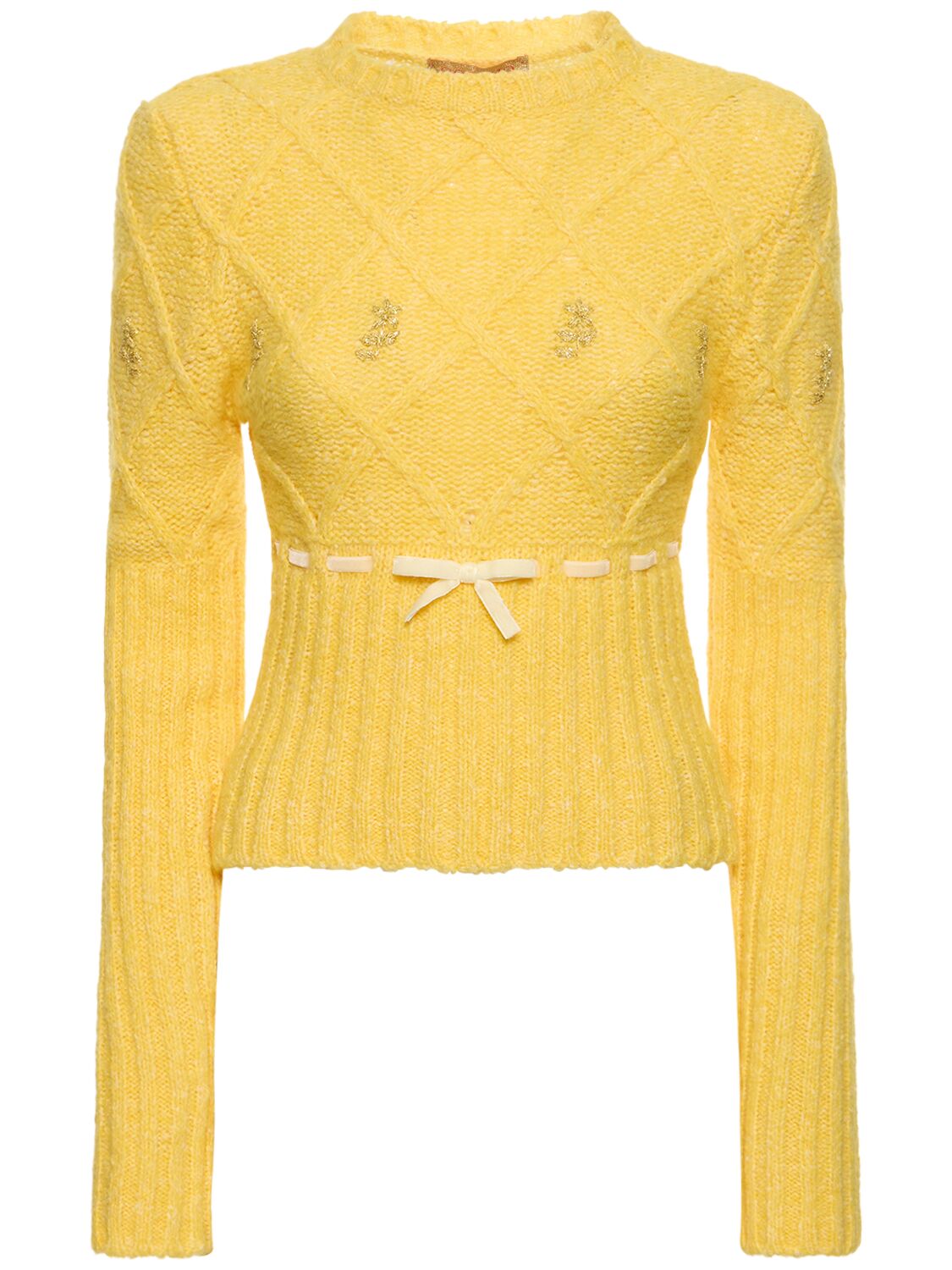 Cormio Oma 5 Embroidered Wool Blend Jumper In Gold
