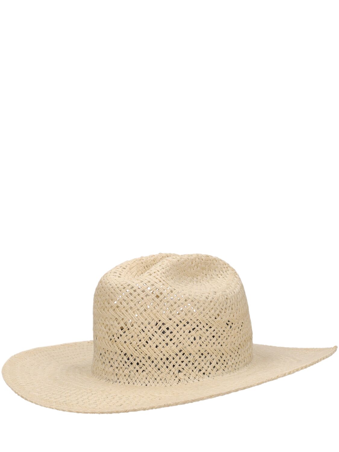 Shop Janessa Leone Aiden Western Fedora Hat In Natural