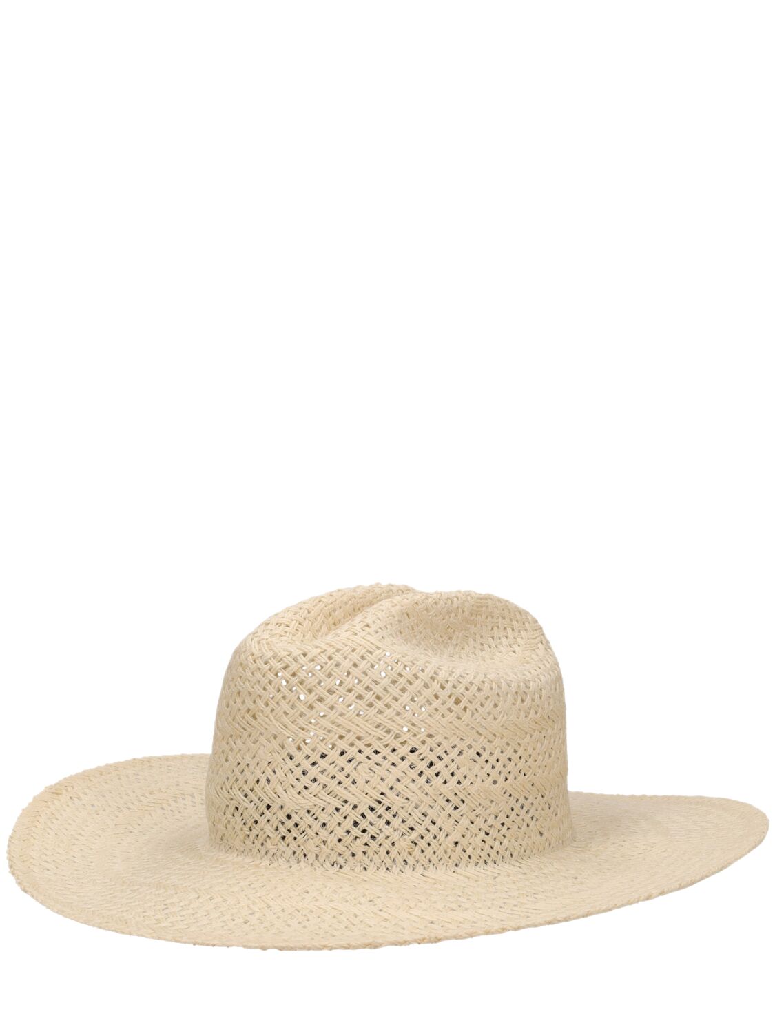 Shop Janessa Leone Aiden Western Fedora Hat In Natural
